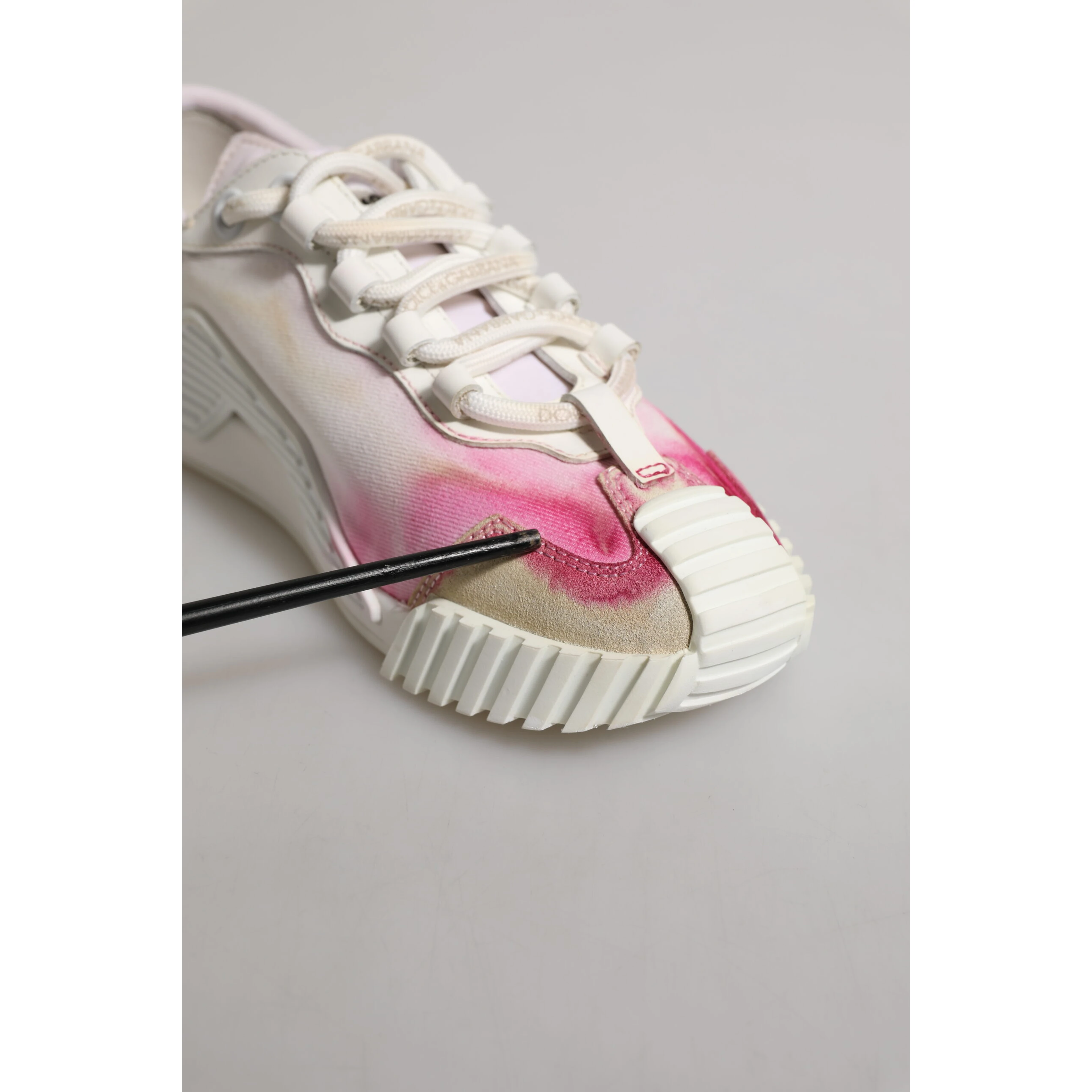 White NS1 Lace Up Low Top Sneakers Shoes