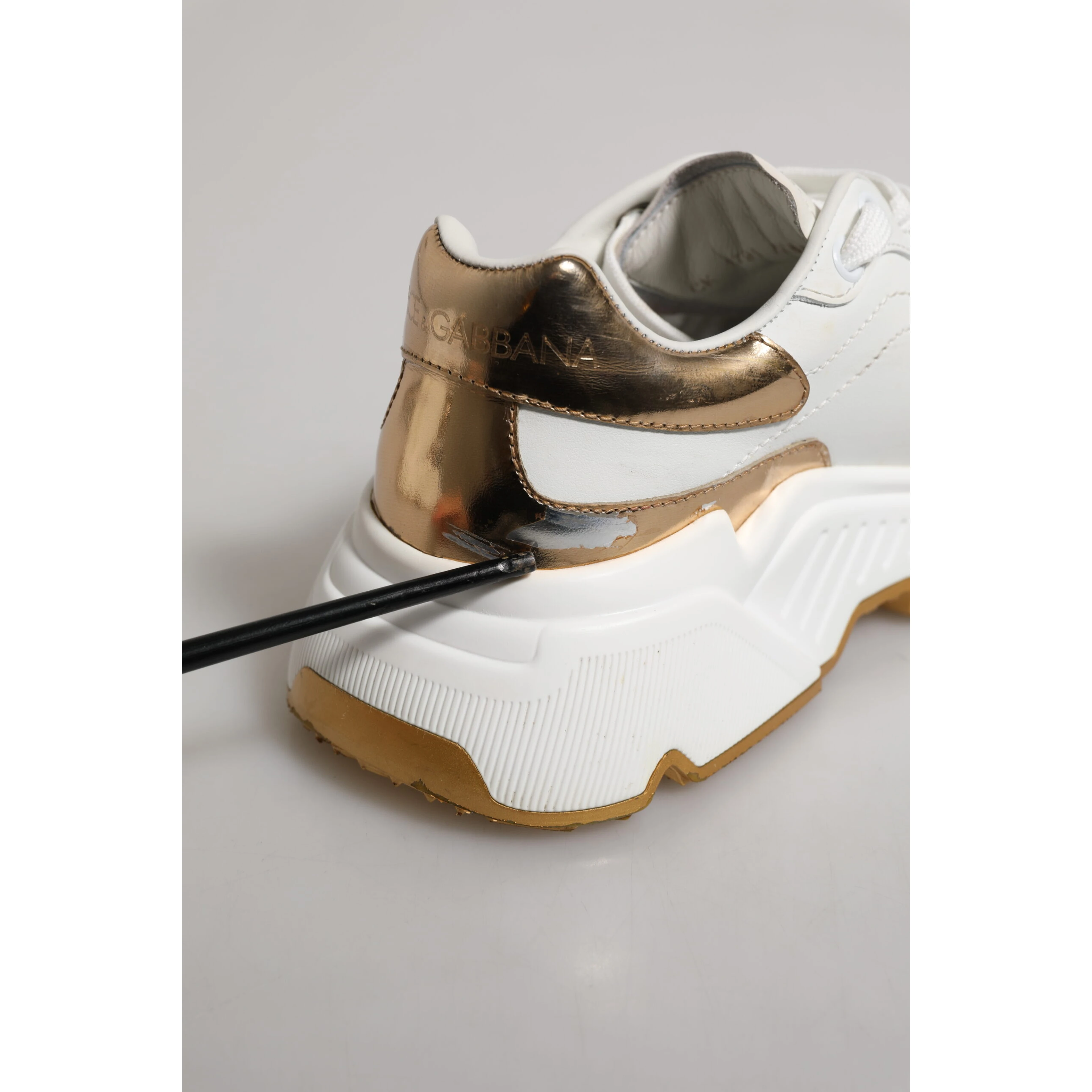 White Gold Daymaster Low Top Sneakers Shoes