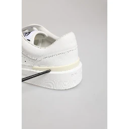 White Miami Leather Low Top Sneakers Shoes
