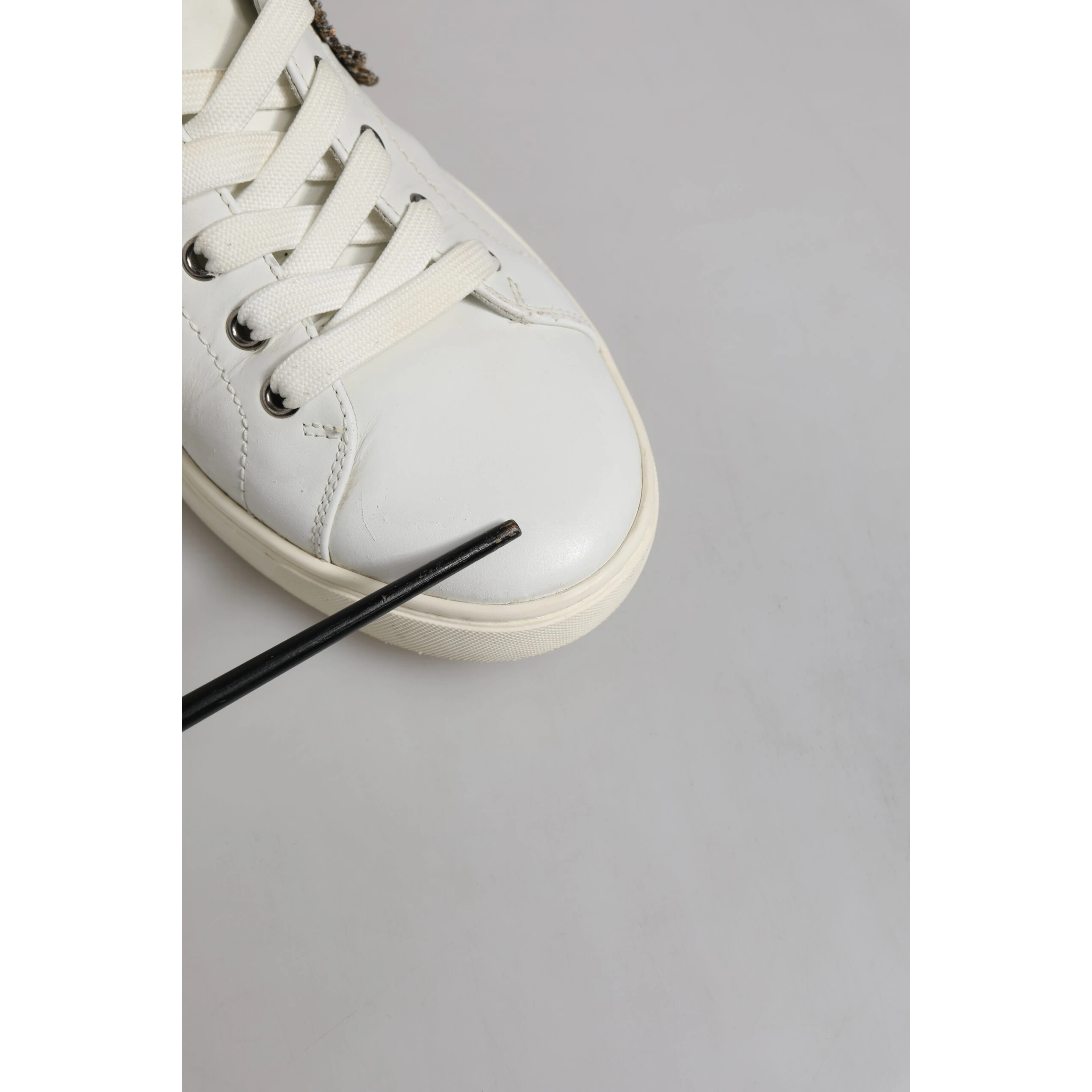 White Silver Sacred Heart Men Sneakers Shoes