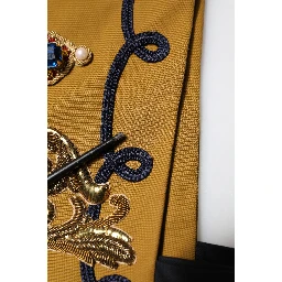 Yellow Crystal Cross Runway Vest Jacket Top