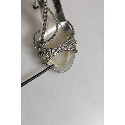 Silver Strass Ankle Strap Heels Sandals Shoes