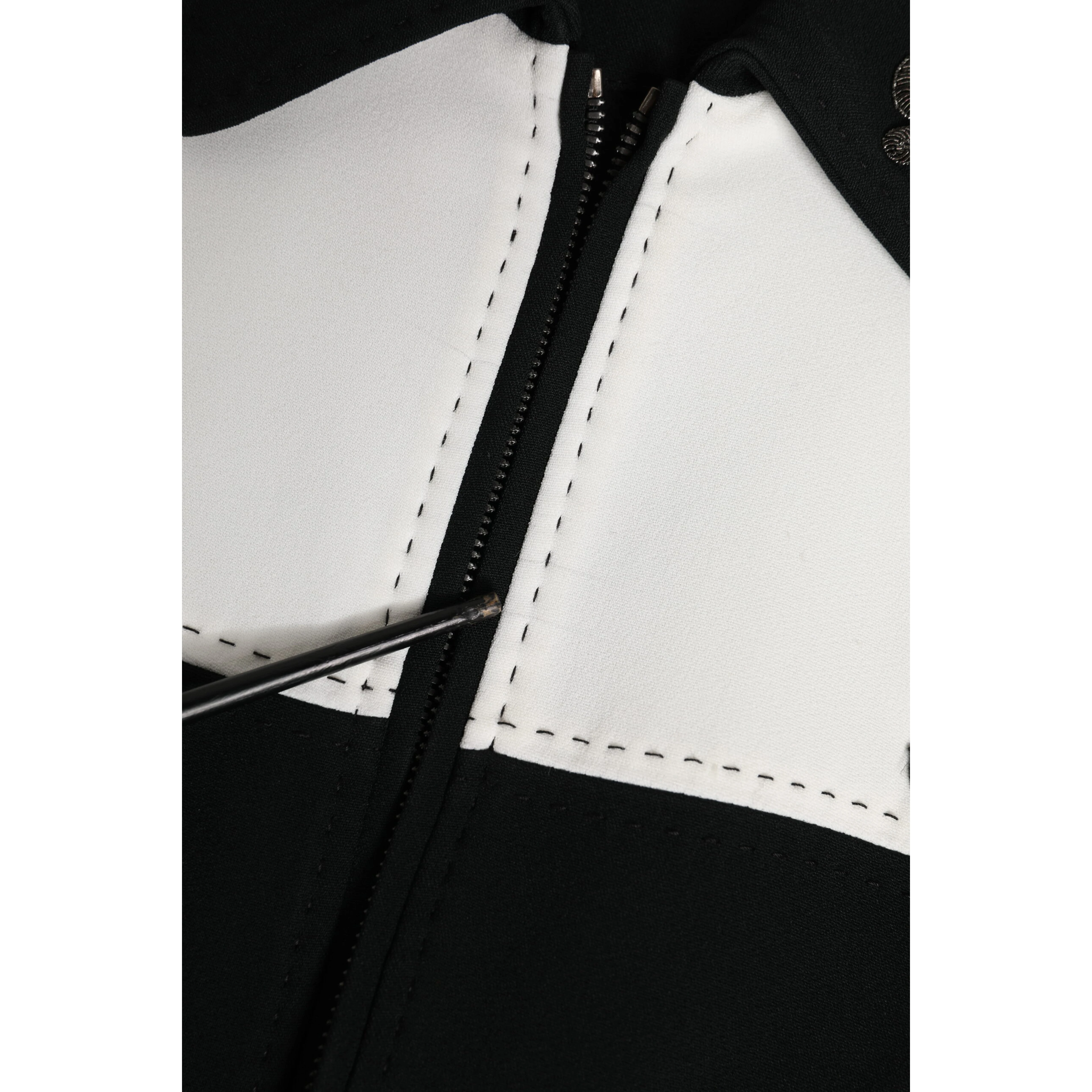 Black White DG Crown Full Zip Blouson Jacket