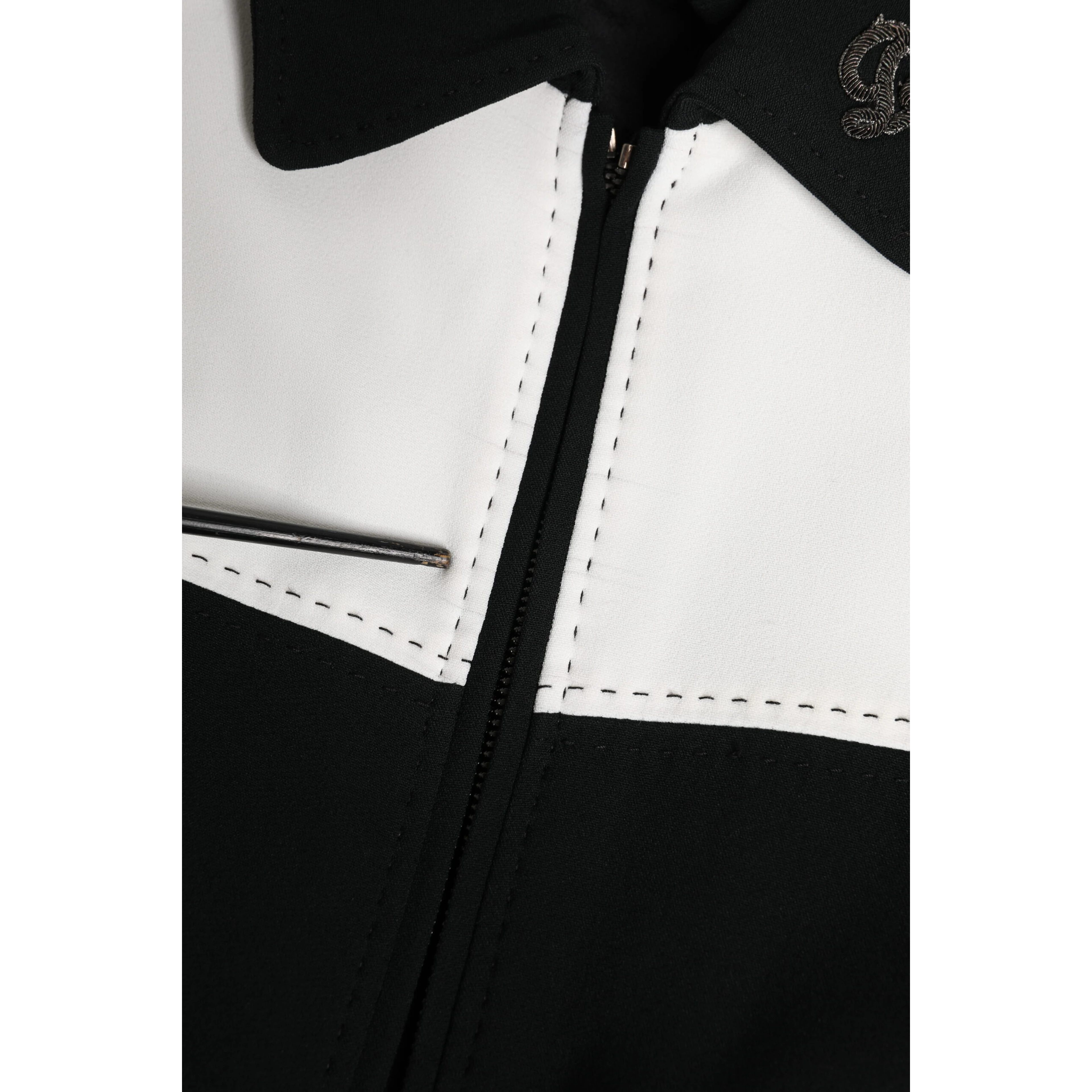 Black White DG Crown Full Zip Blouson Jacket