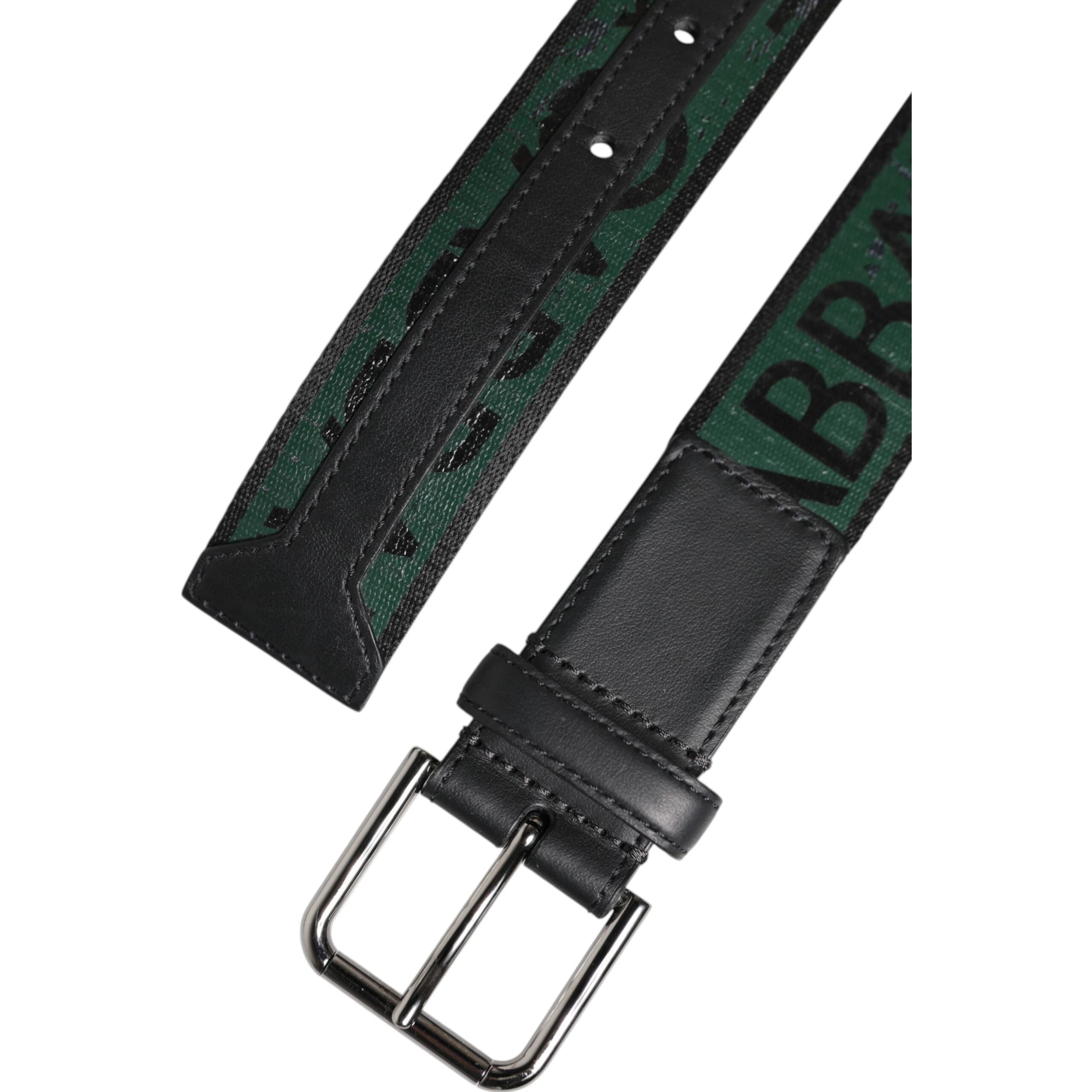 Green Black Polyester DG Logo Buckle Belt