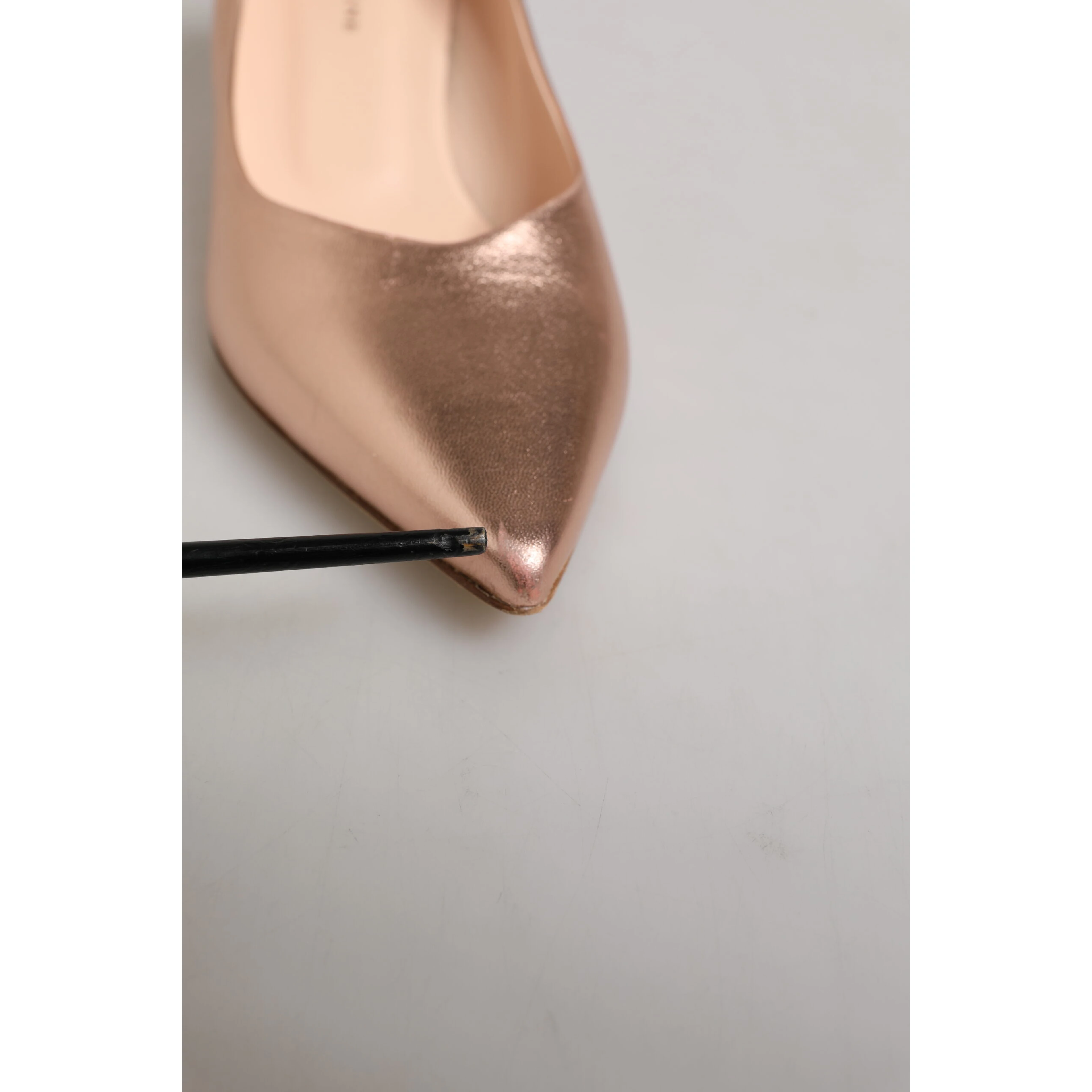 Pink Leather Pumps Stiletto Heels Slip On Shoes