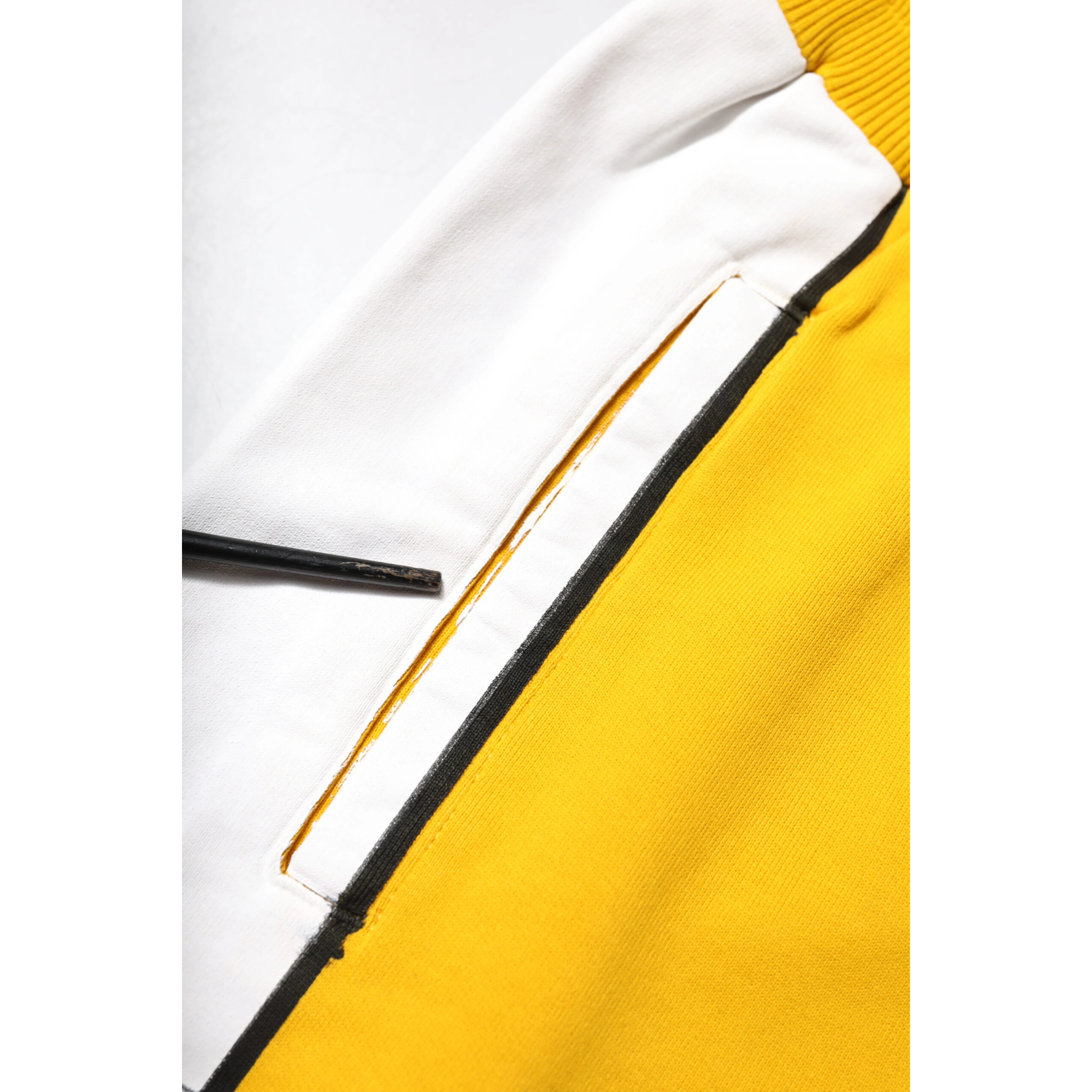 Yellow Cotton Print Jogger Sweatpants Pants