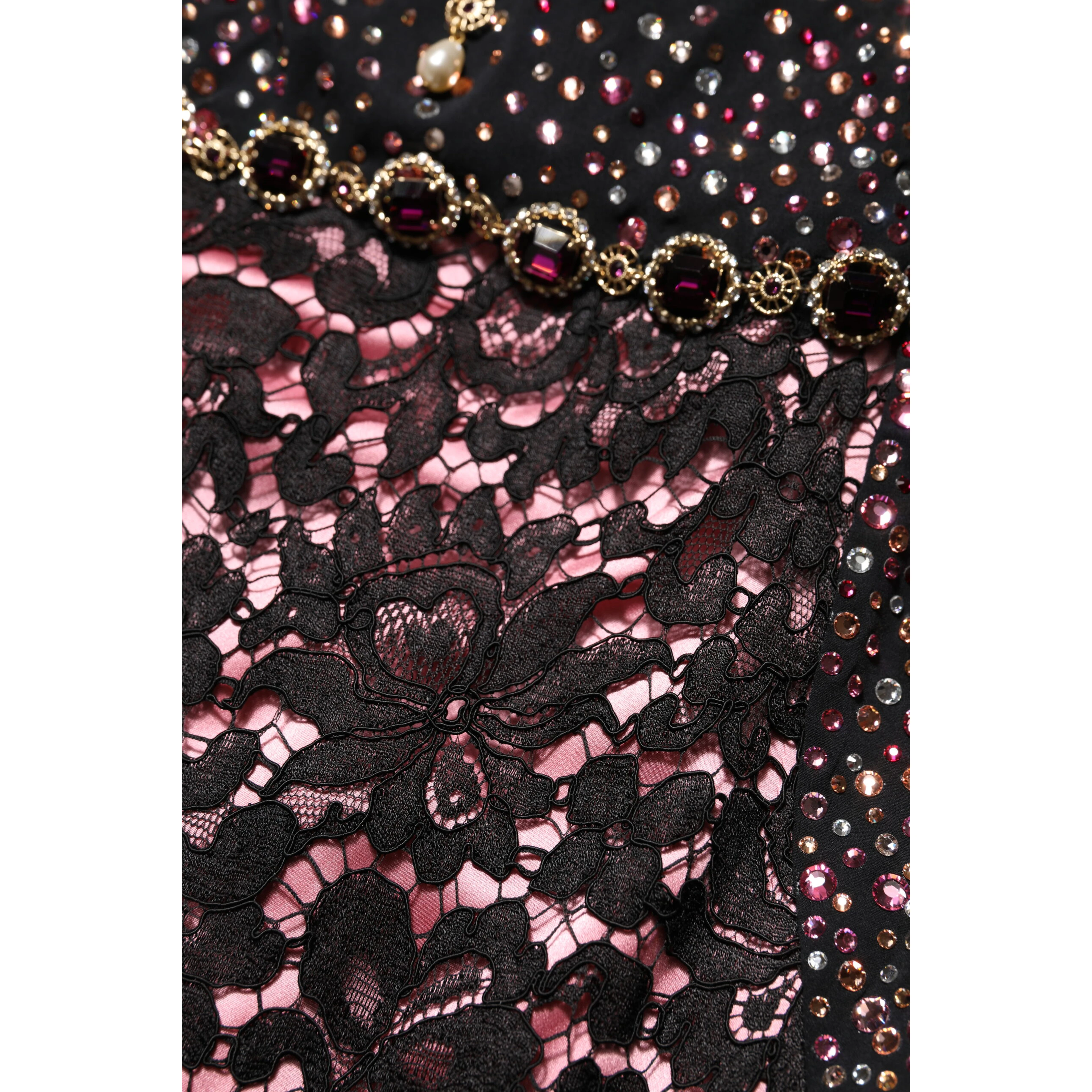 Multicolor Embellished Mermaid Gown Dress