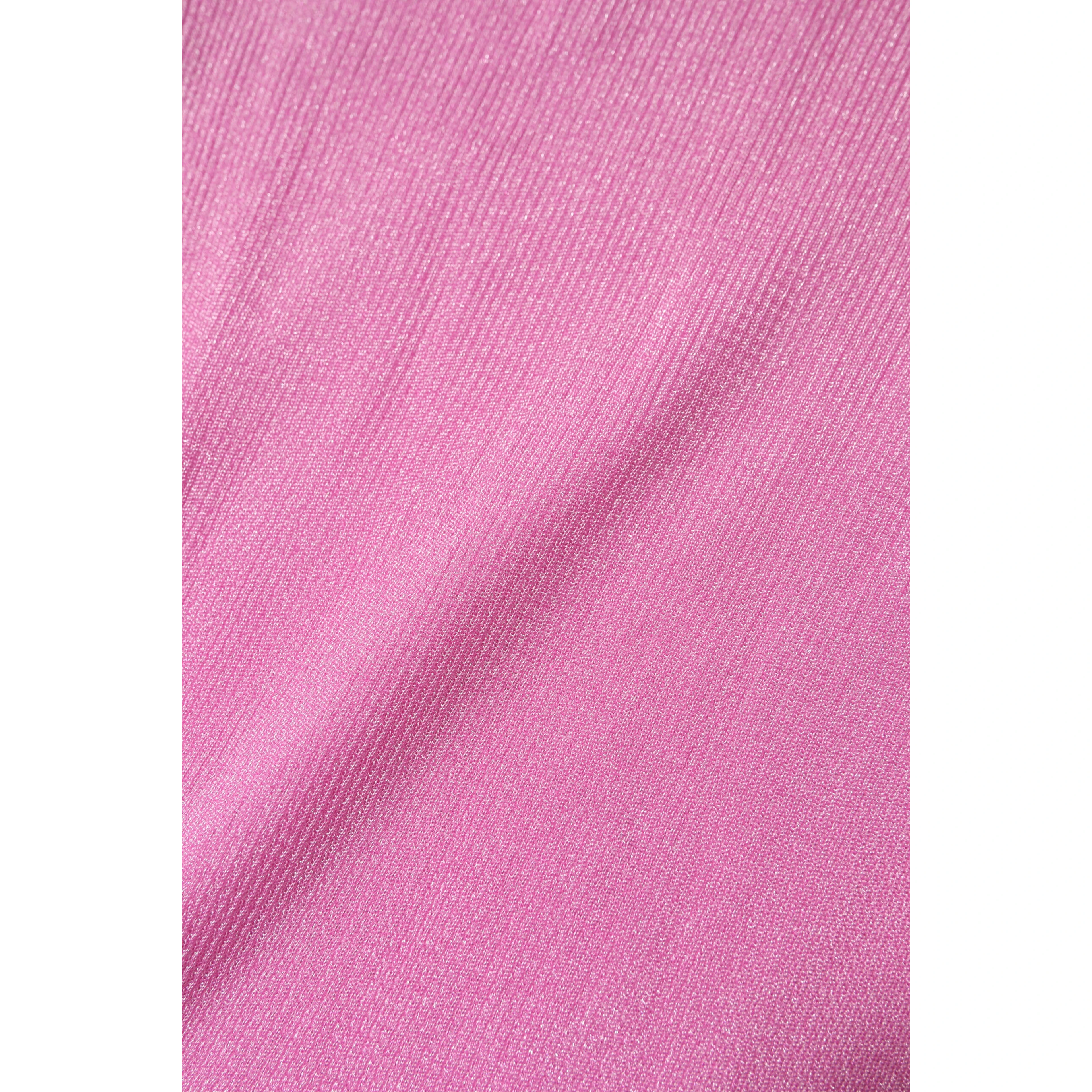 Pink Polyester Sleeveless Round Neck Tank Top