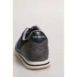 Black Gray Lace Up Low Top Casual Sneakers Shoes