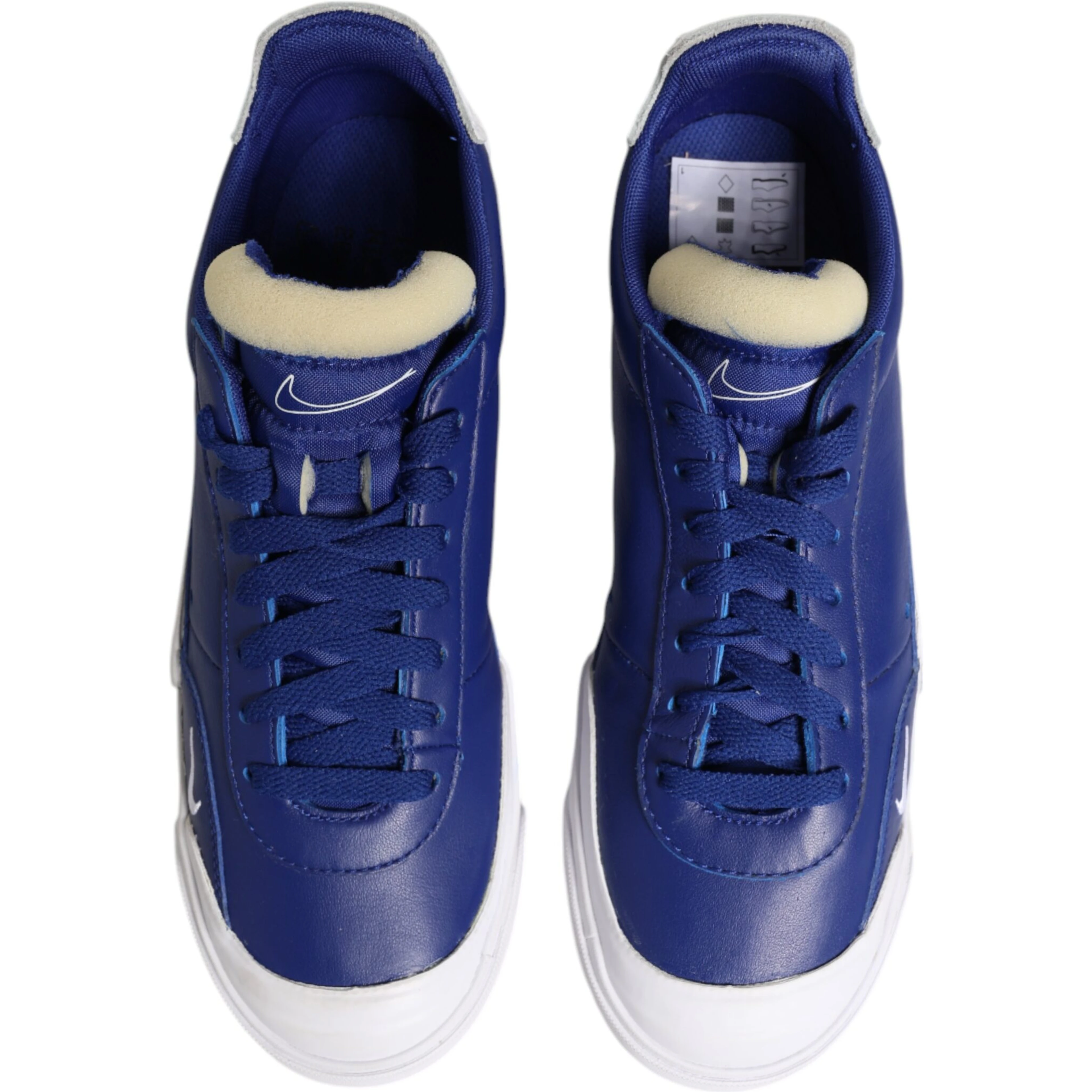 White Blue Lace Up Low Top Drop-Type PRM Sneakers Shoes