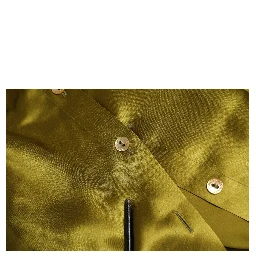 Green Ascot Collar Long Sleeves Blouse Top
