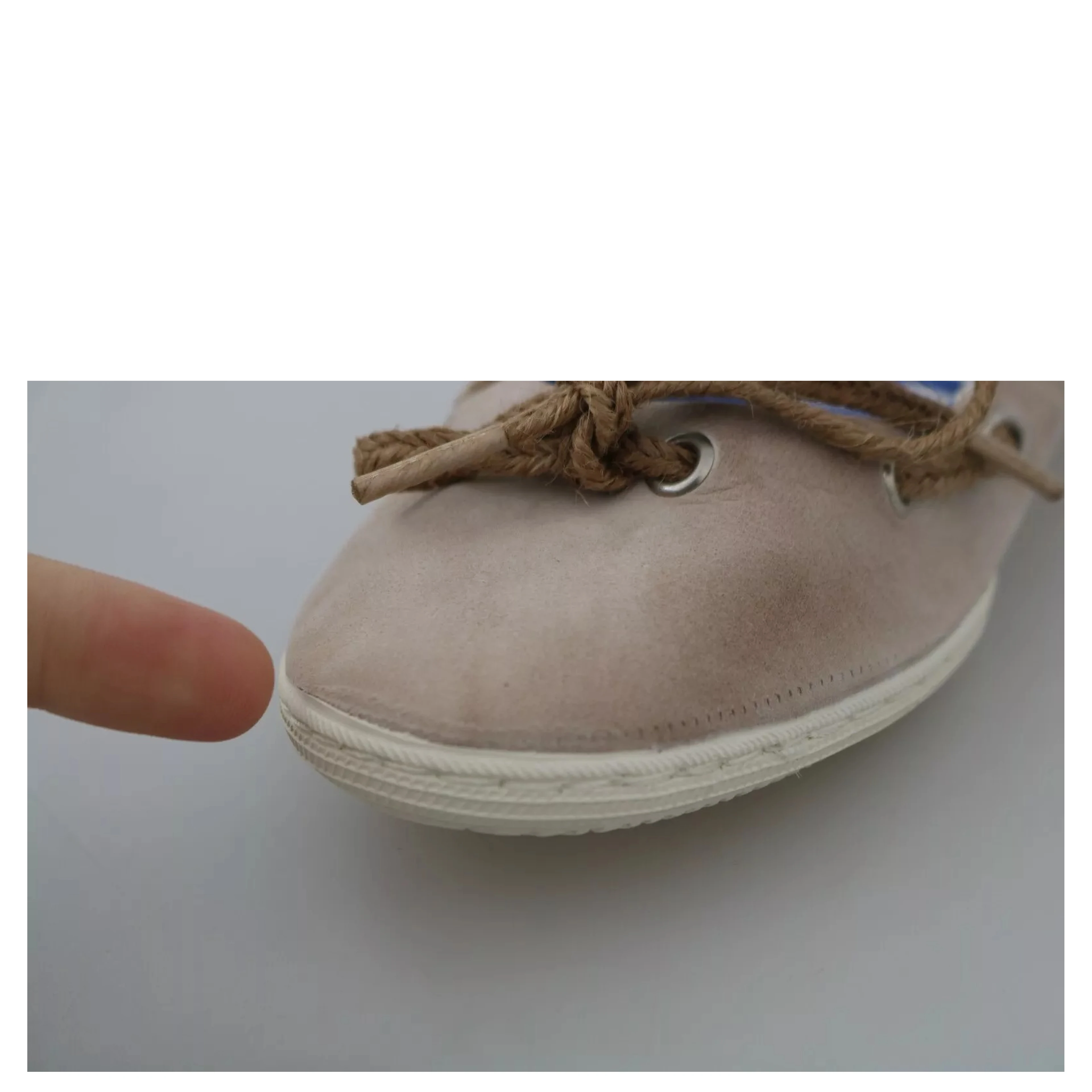 Beige Suede Lace Bow Loafers Ballet Flat Shoes