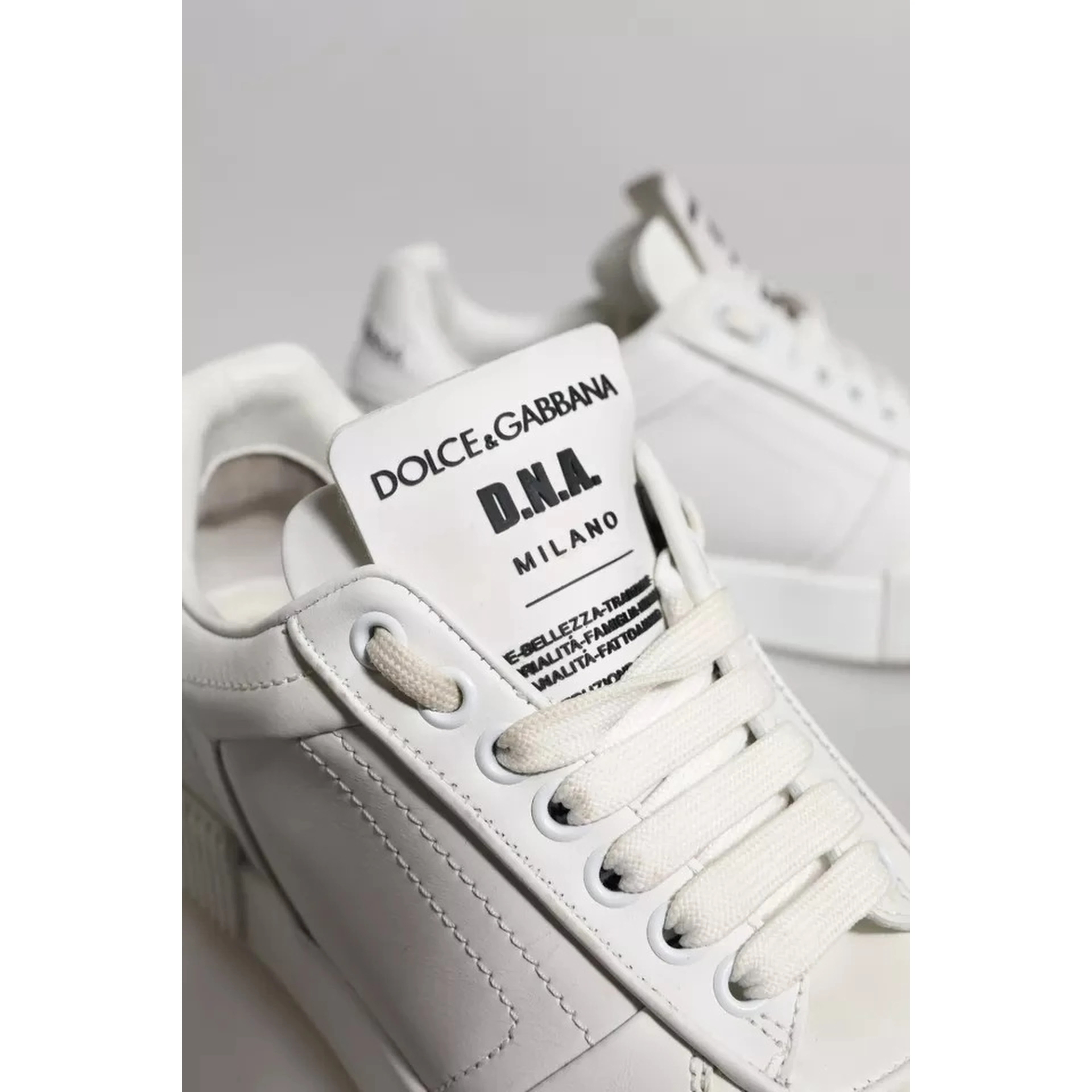 White Miami Leather Low Top Sneakers Shoes