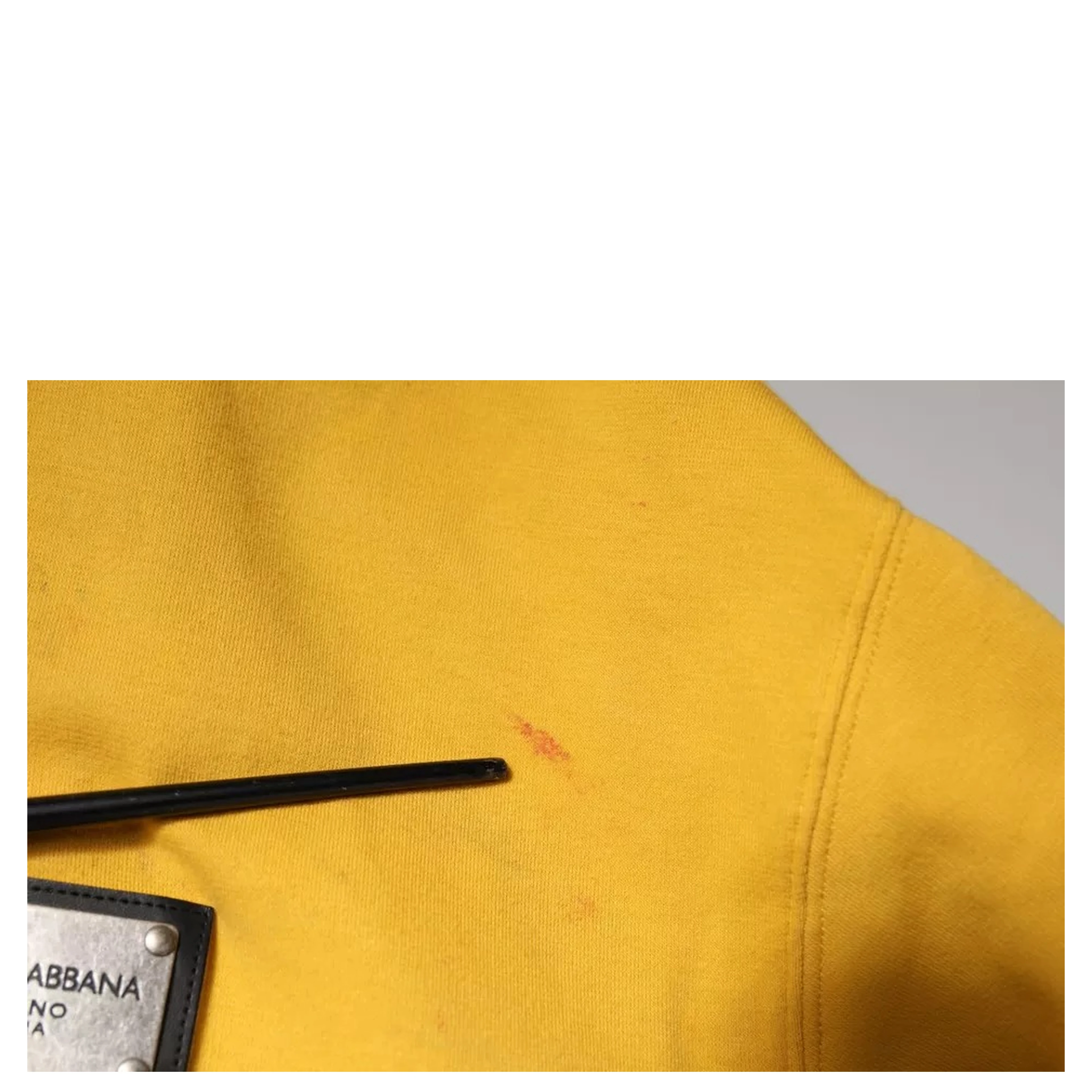 Yellow Logo Full Zip Hooded Sweatshirt Sweater