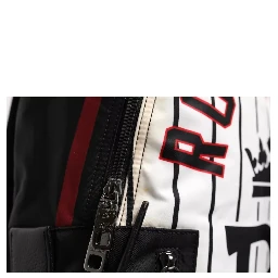 Black White Vulcano Royal King Print Men Backpack Bag