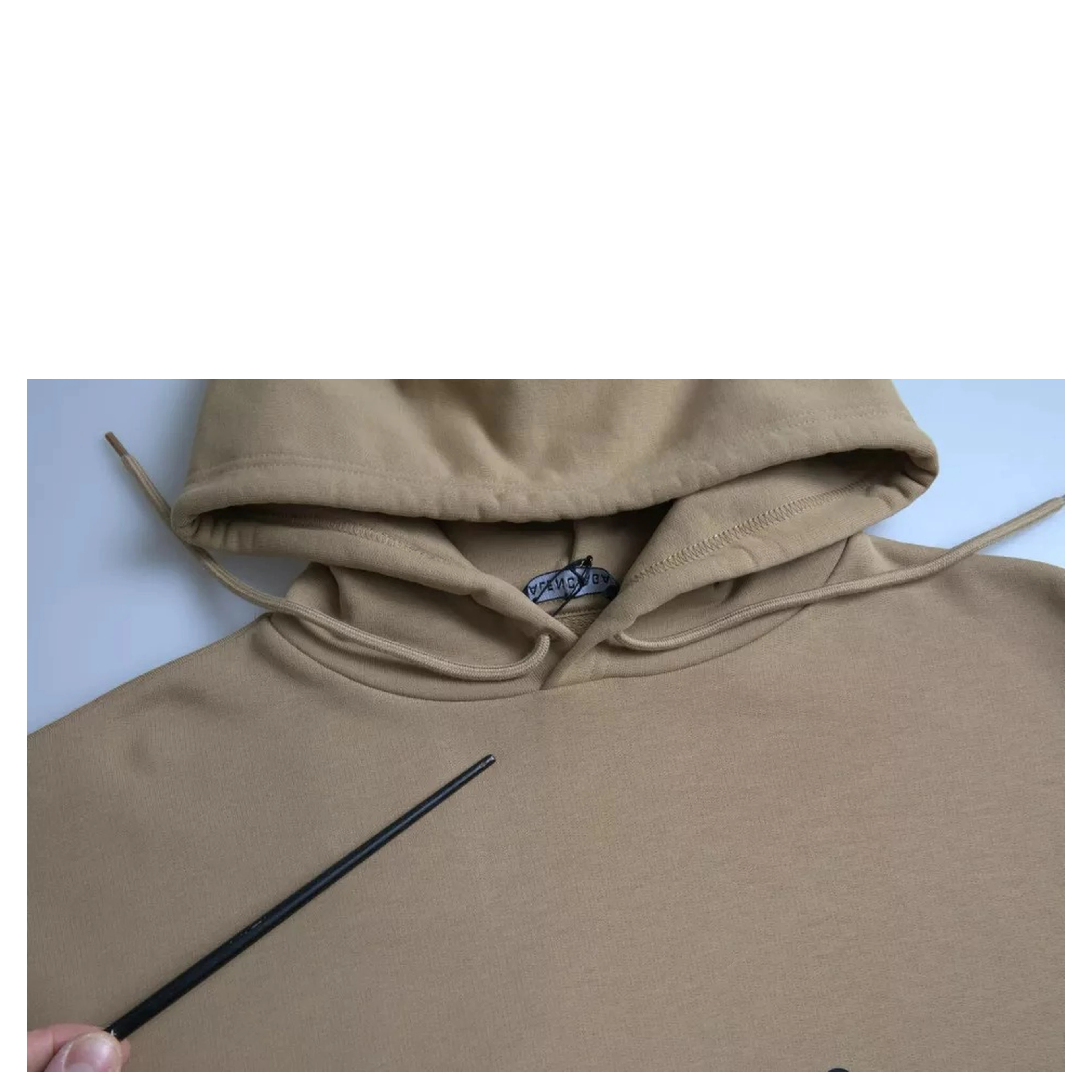 Brown Cotton Symbolic Molleton Bouclette Hooded Sweater
