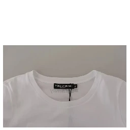 White #DGFamily Patch Top Cotton T-shirt