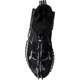 Black White Logo Sorrento Mens Sneakers Shoes