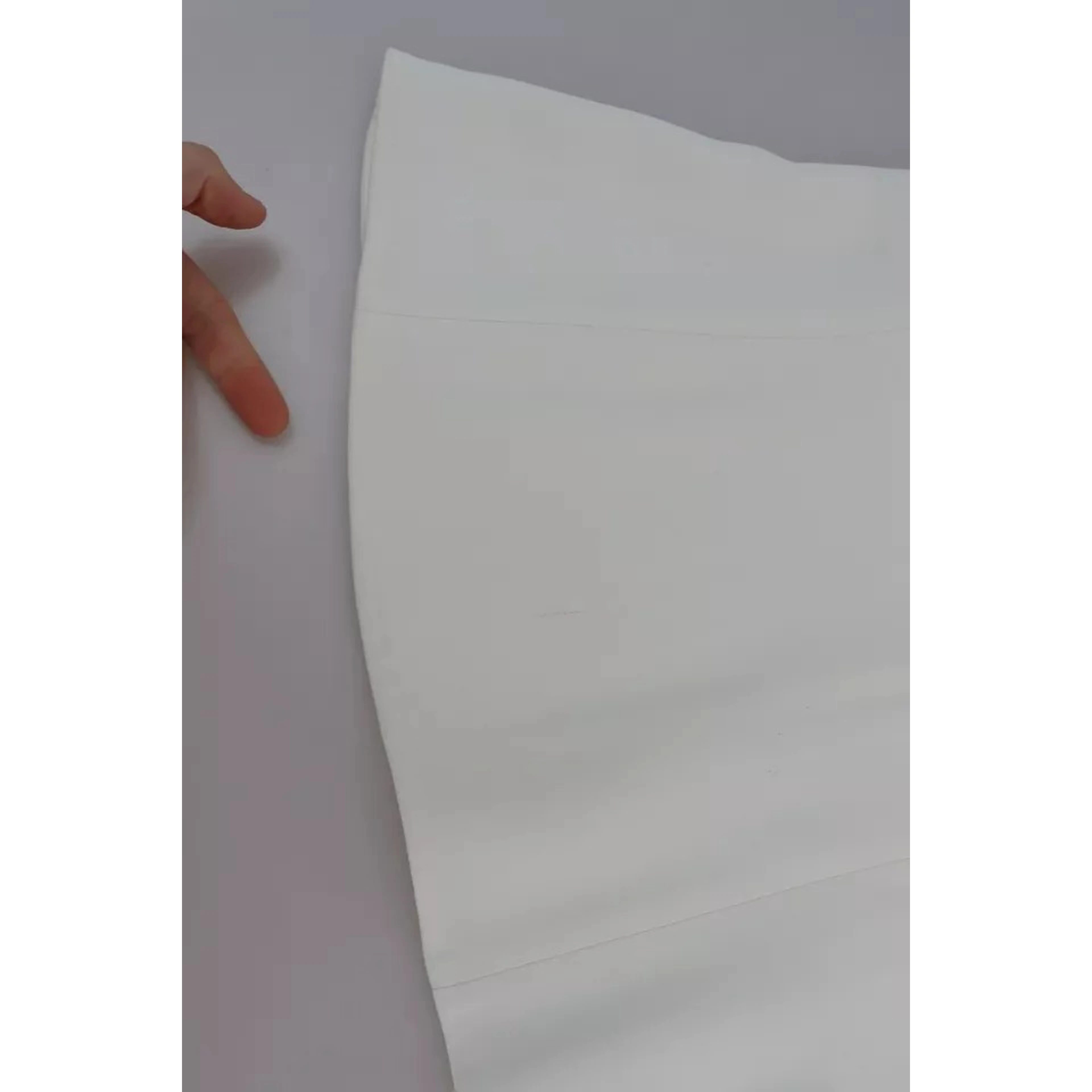 White Viscose Stretch Short Sleeves Blouse Top