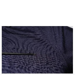 Blue Silk Collared Short Sleeves Polo T-shirt