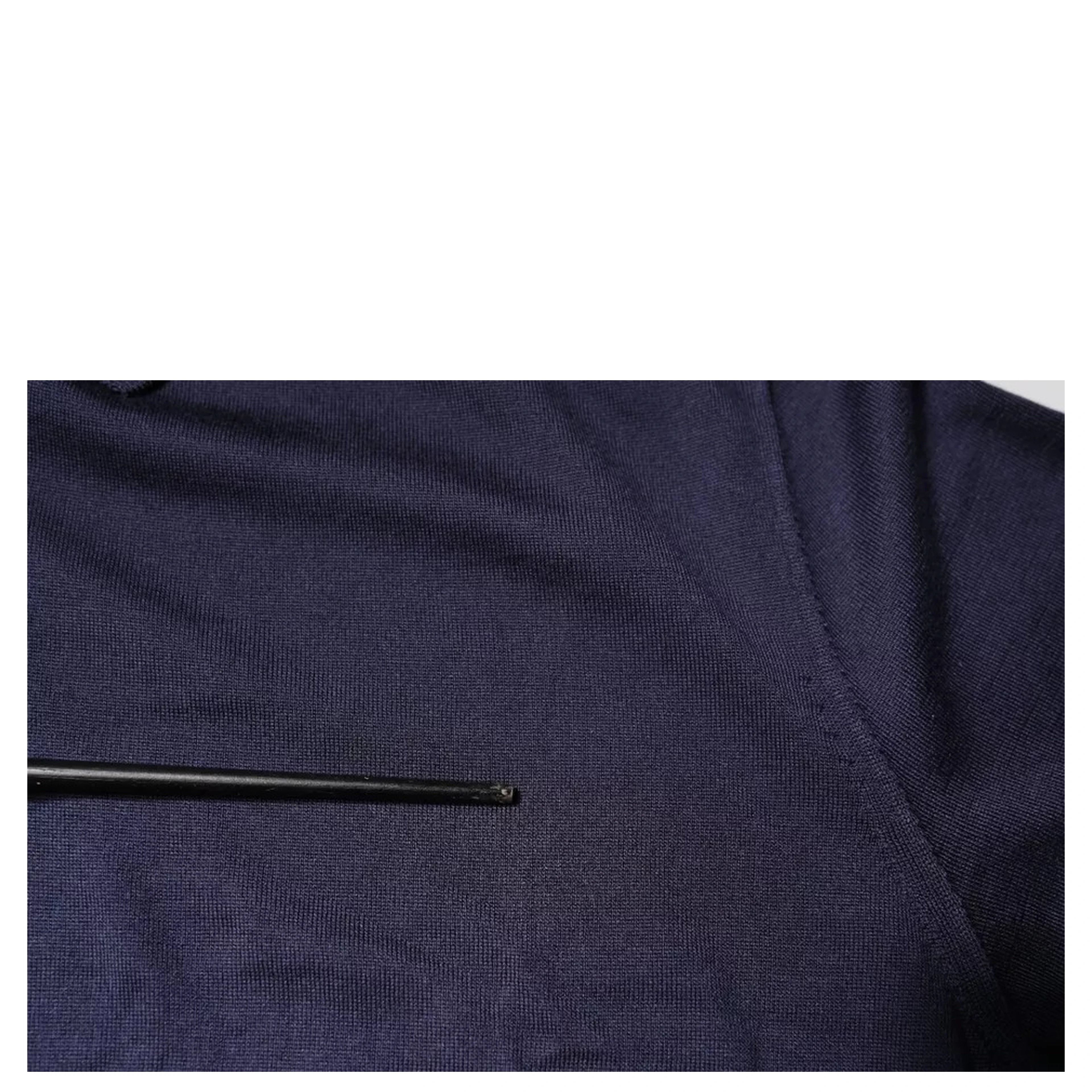 Blue Silk Collared Short Sleeves Polo T-shirt
