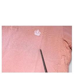 Pink Crown Collared Short Sleeve Polo T-shirt