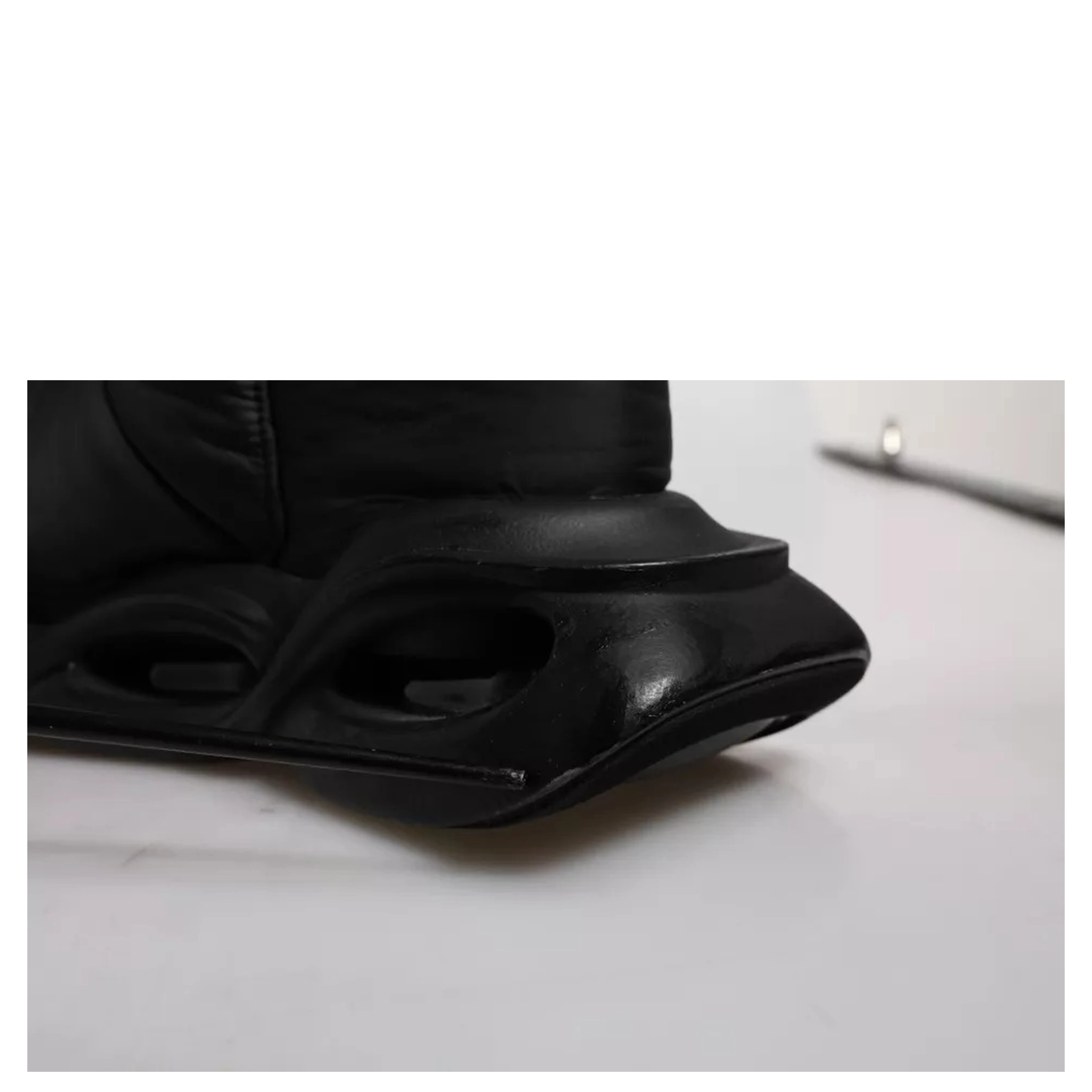 Black Slip On Wave Quilted Sneakers Shoes