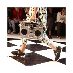 Silver Retro Radio Boombox Limited Edition Handmade Wood Bag