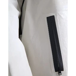 White Leather Men Waterproof Jacket Blouson