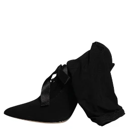 Black Stiletto Heels Mid Calf Boots Shoes