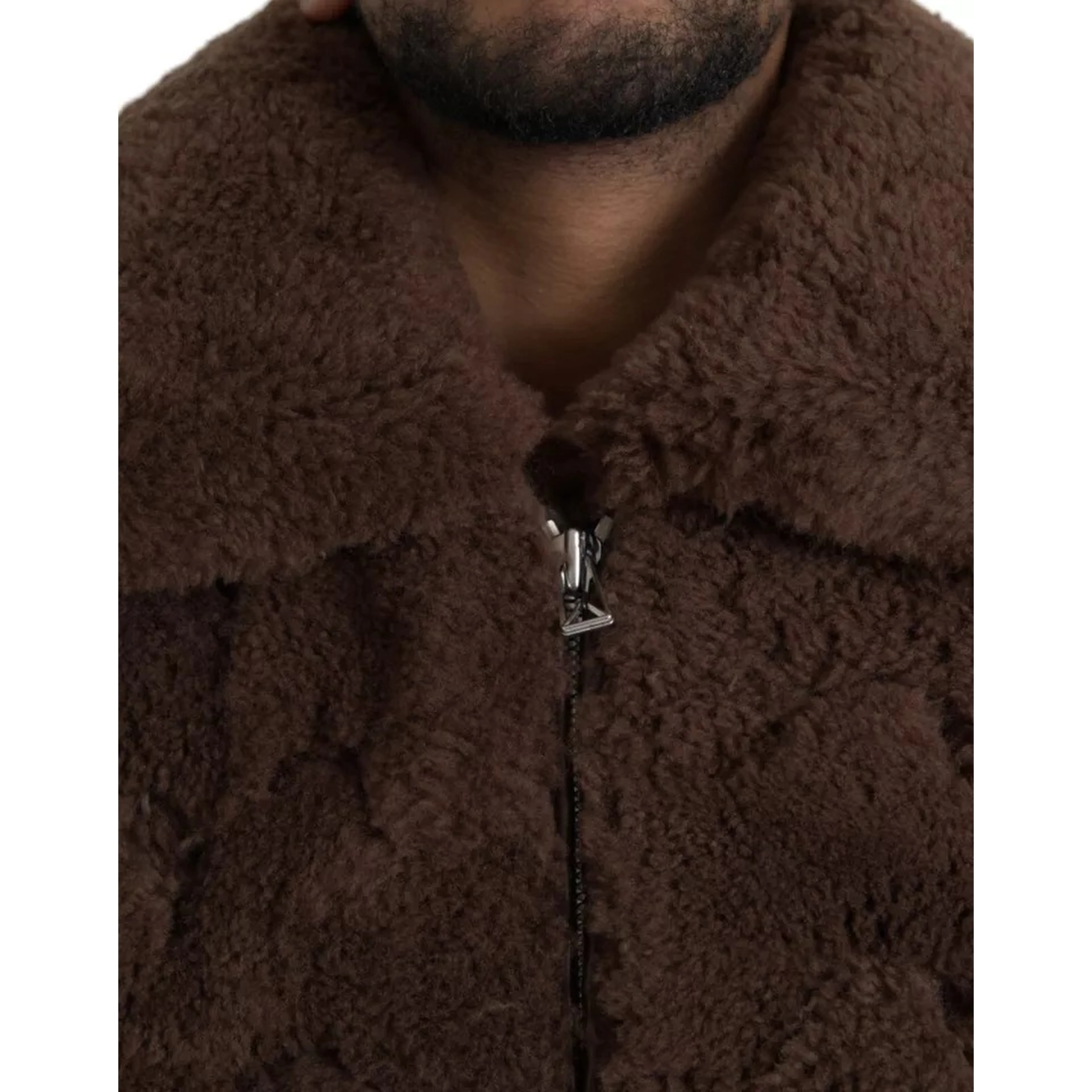 Brown Fur Lamb Shearling Coat Jacket