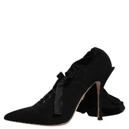Black Stiletto Heels Mid Calf Boots Shoes