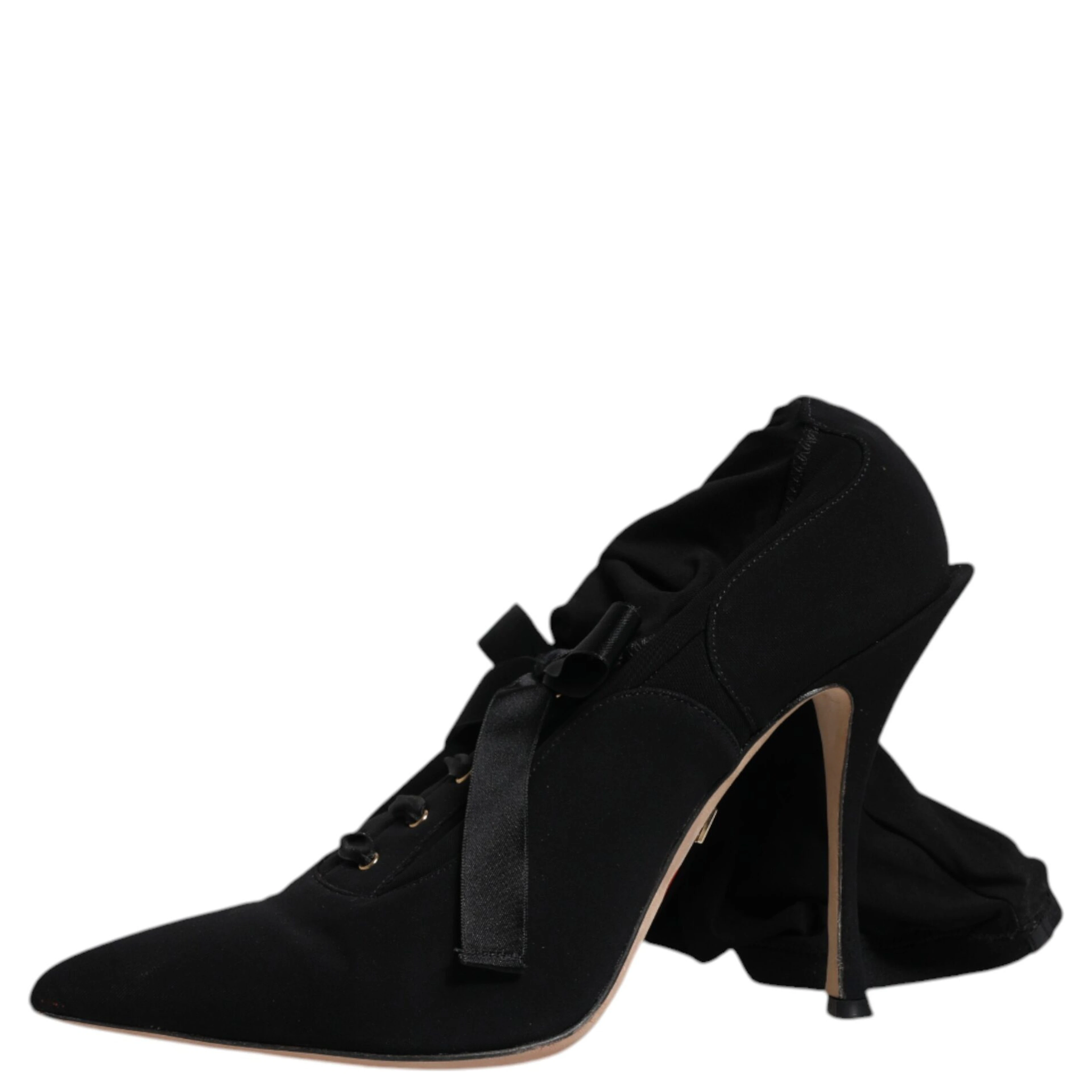 Black Stiletto Heels Mid Calf Boots Shoes