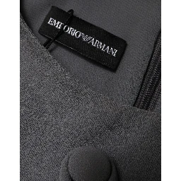 Gray Round Neck Sleeveless A-line Mini Dress