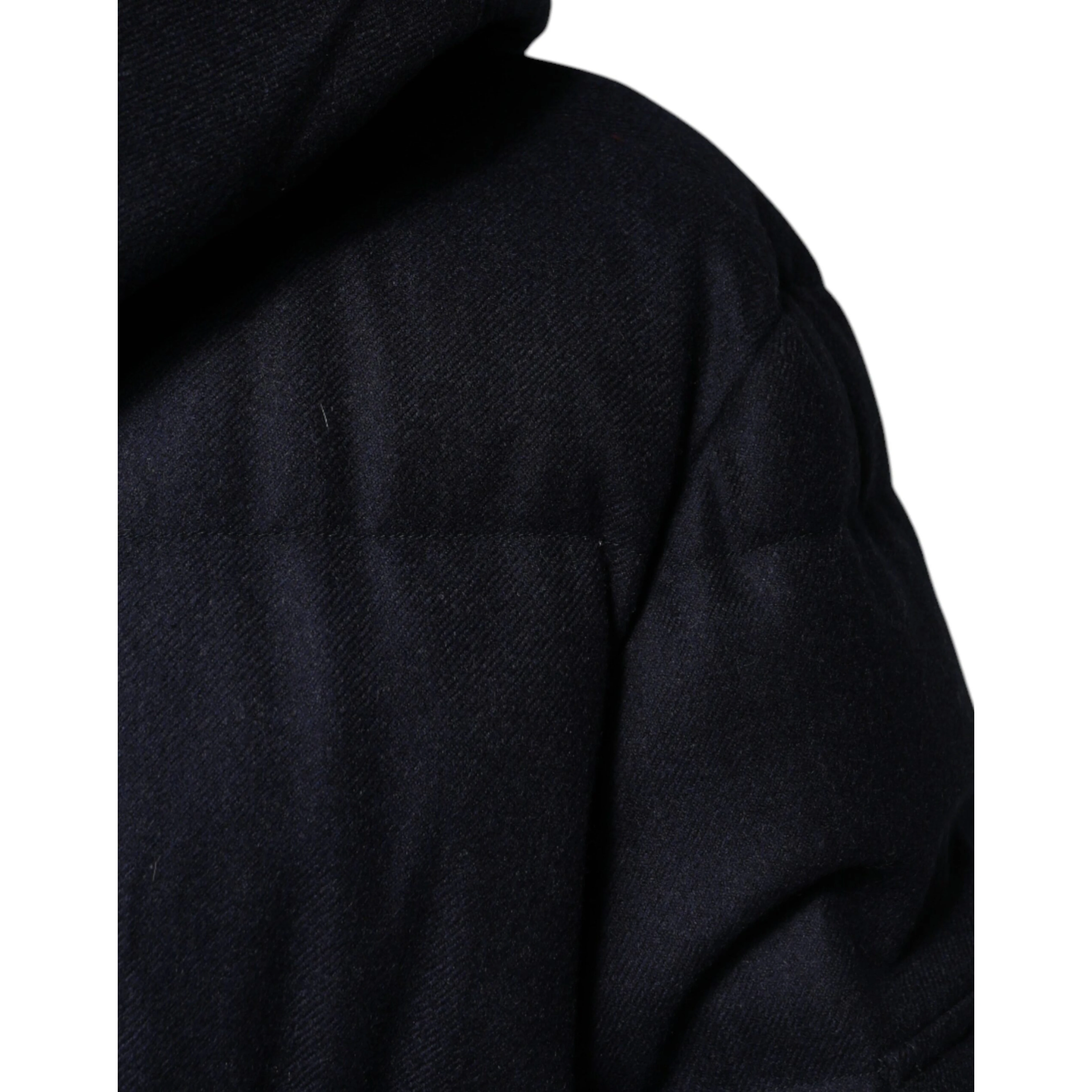 Black Nylon Hooded Puffer Men Coat Jacket