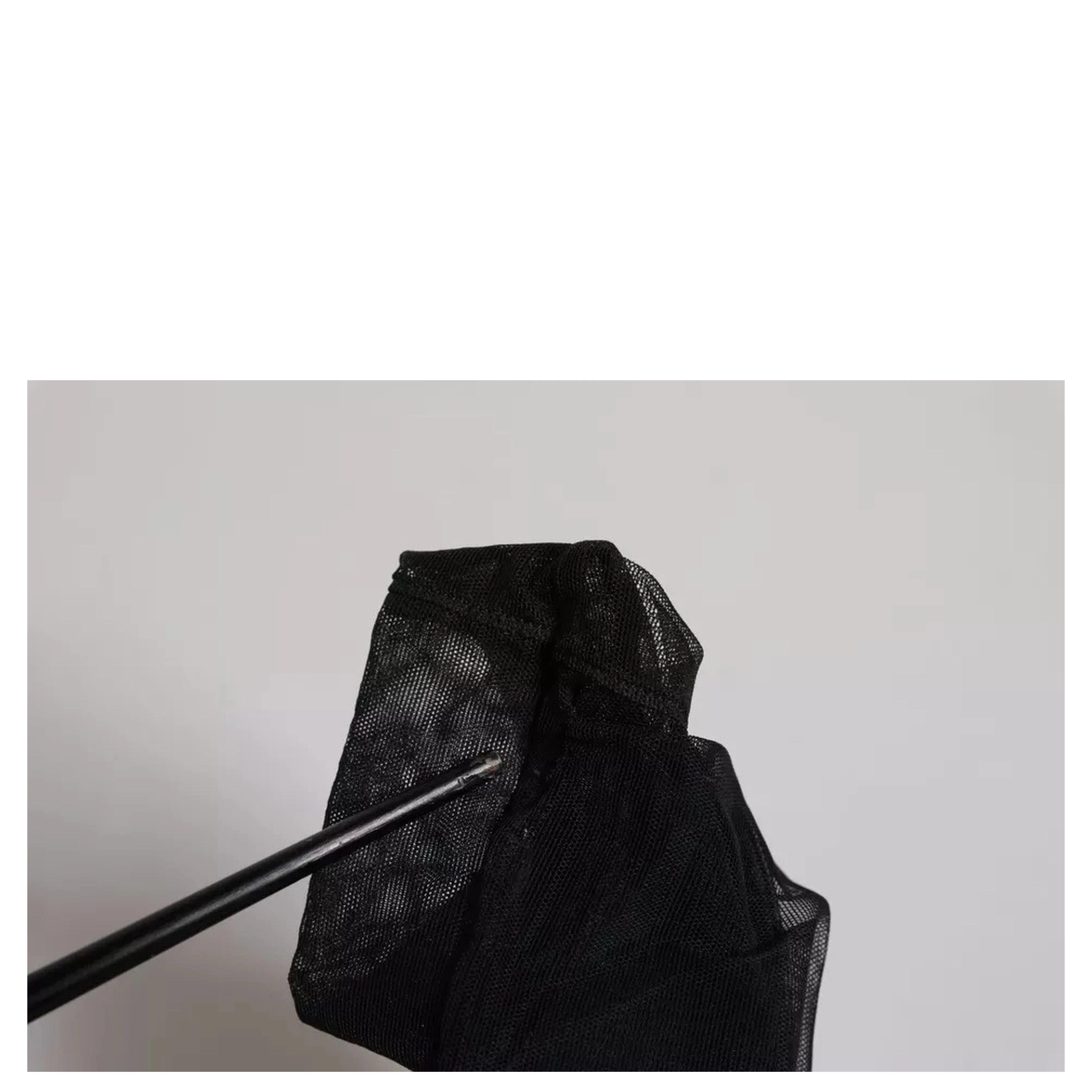 Black Nylon Mesh Sock Style Boots Shoes