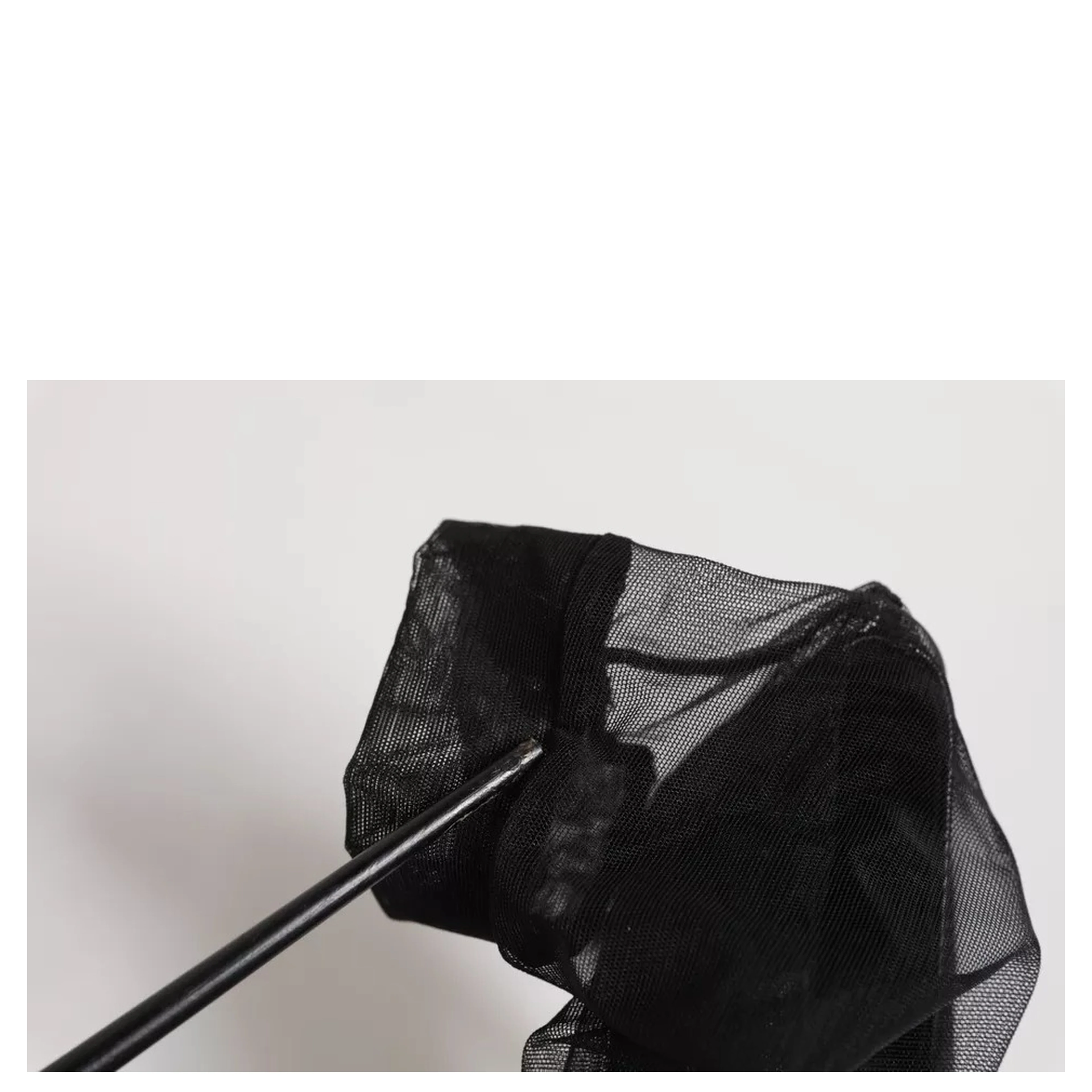 Black Nylon Mesh Sock Style Boots Shoes