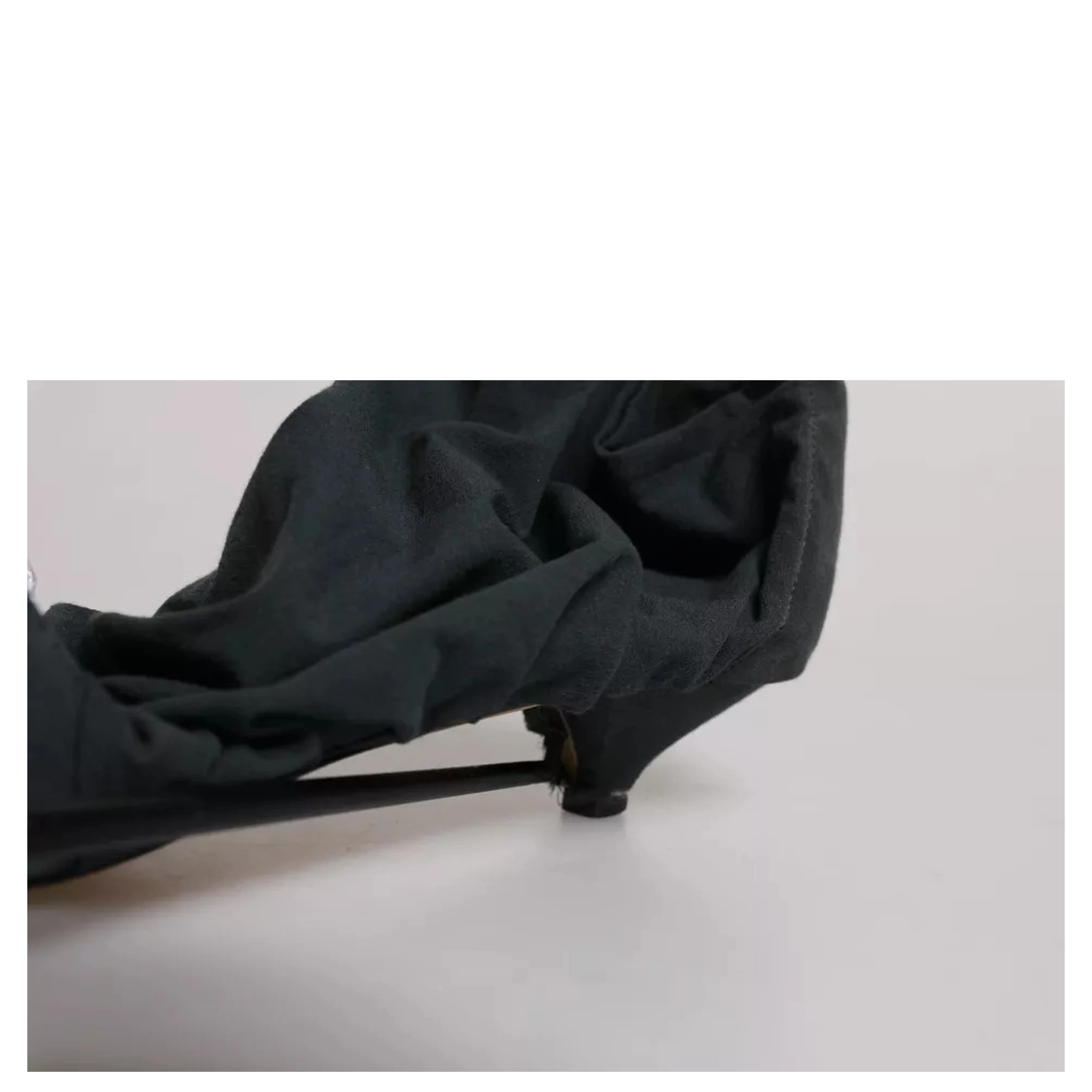 Green Cotton Sock Style Ankle Boots Shoes