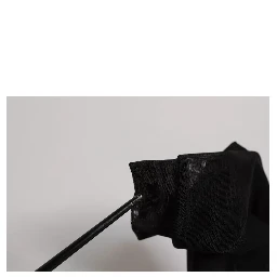 Black Silk Mesh Sock Style Boots Shoes