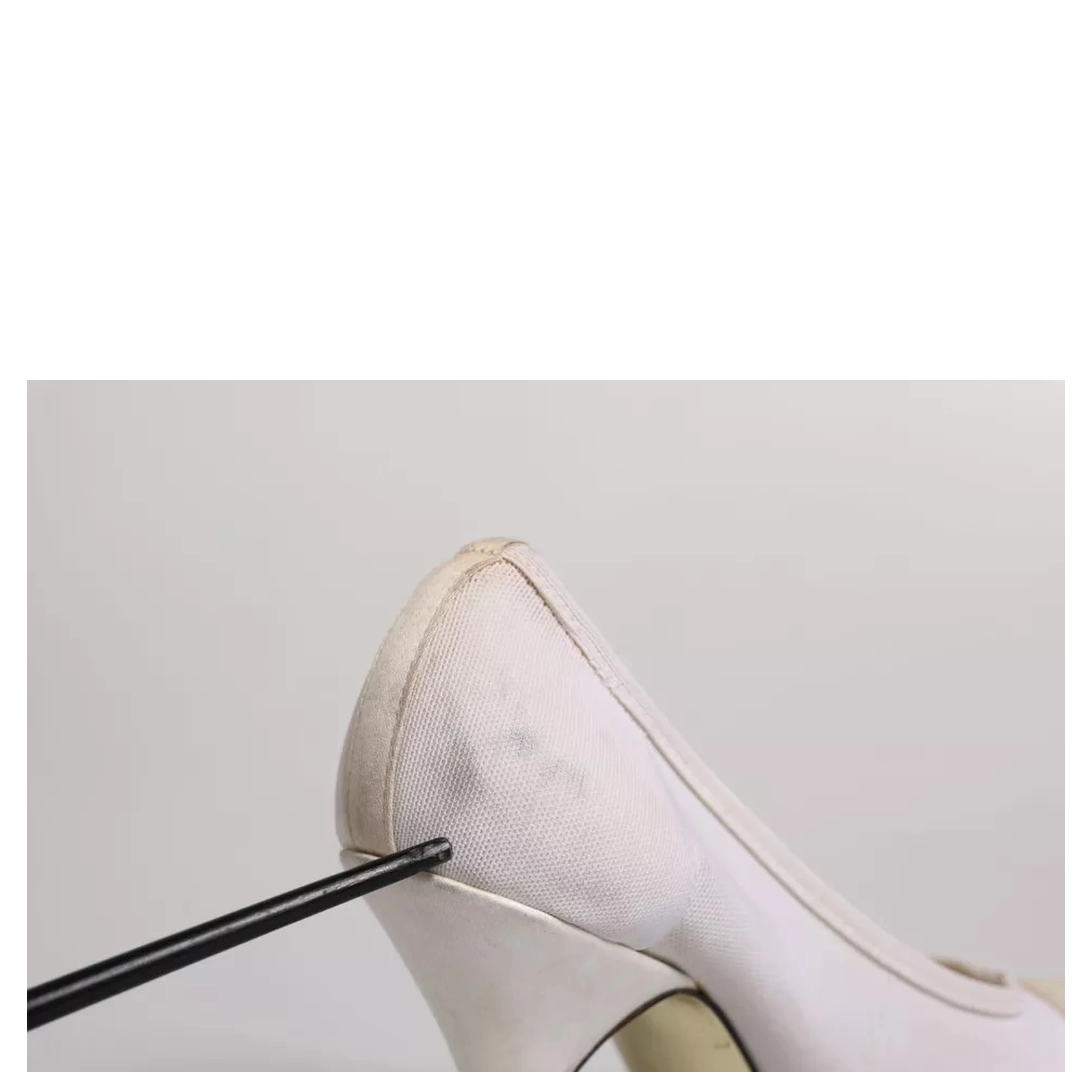 White Beige Leather High Heels Pumps Shoes