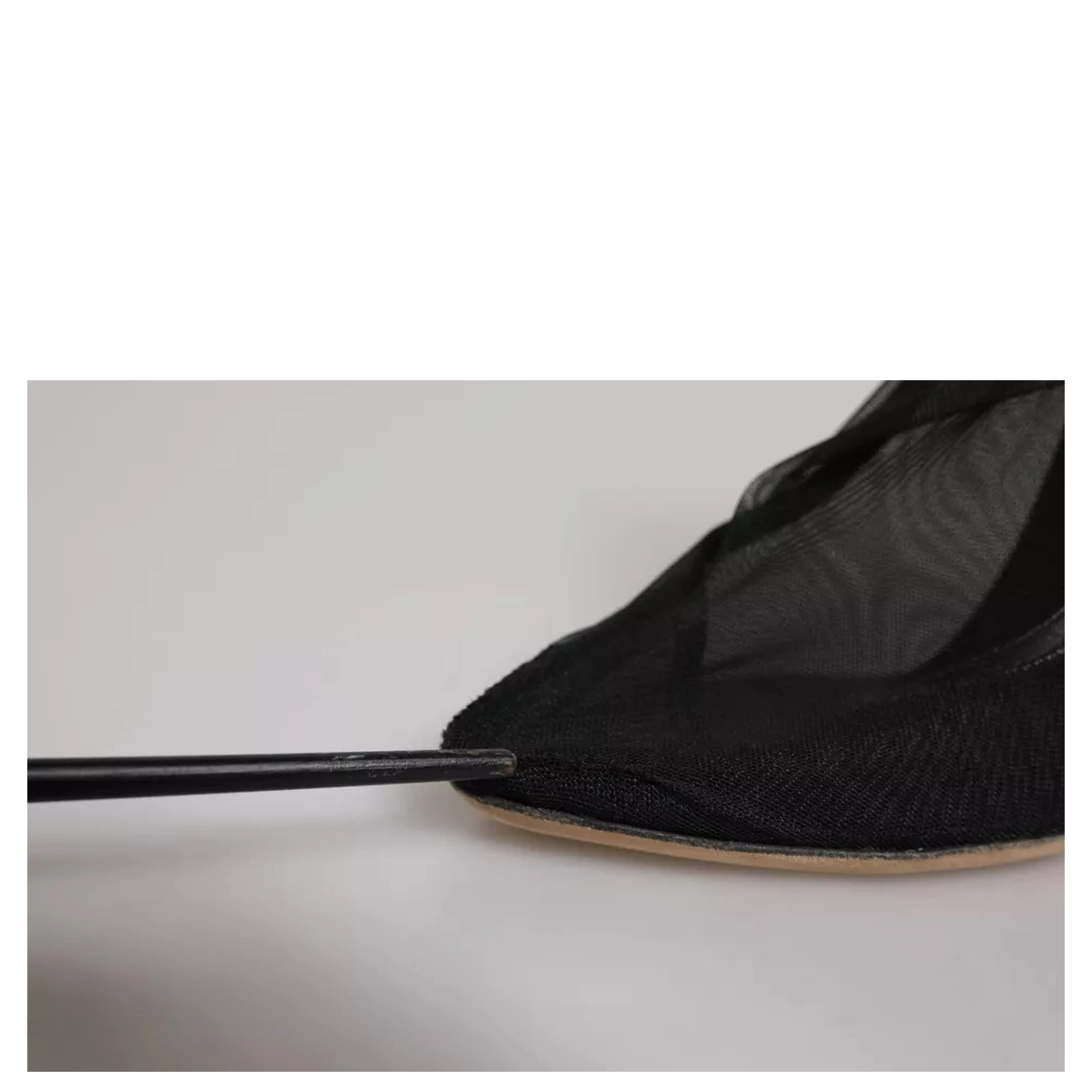 Black Nylon Stretch Mesh Sock Boots Shoes