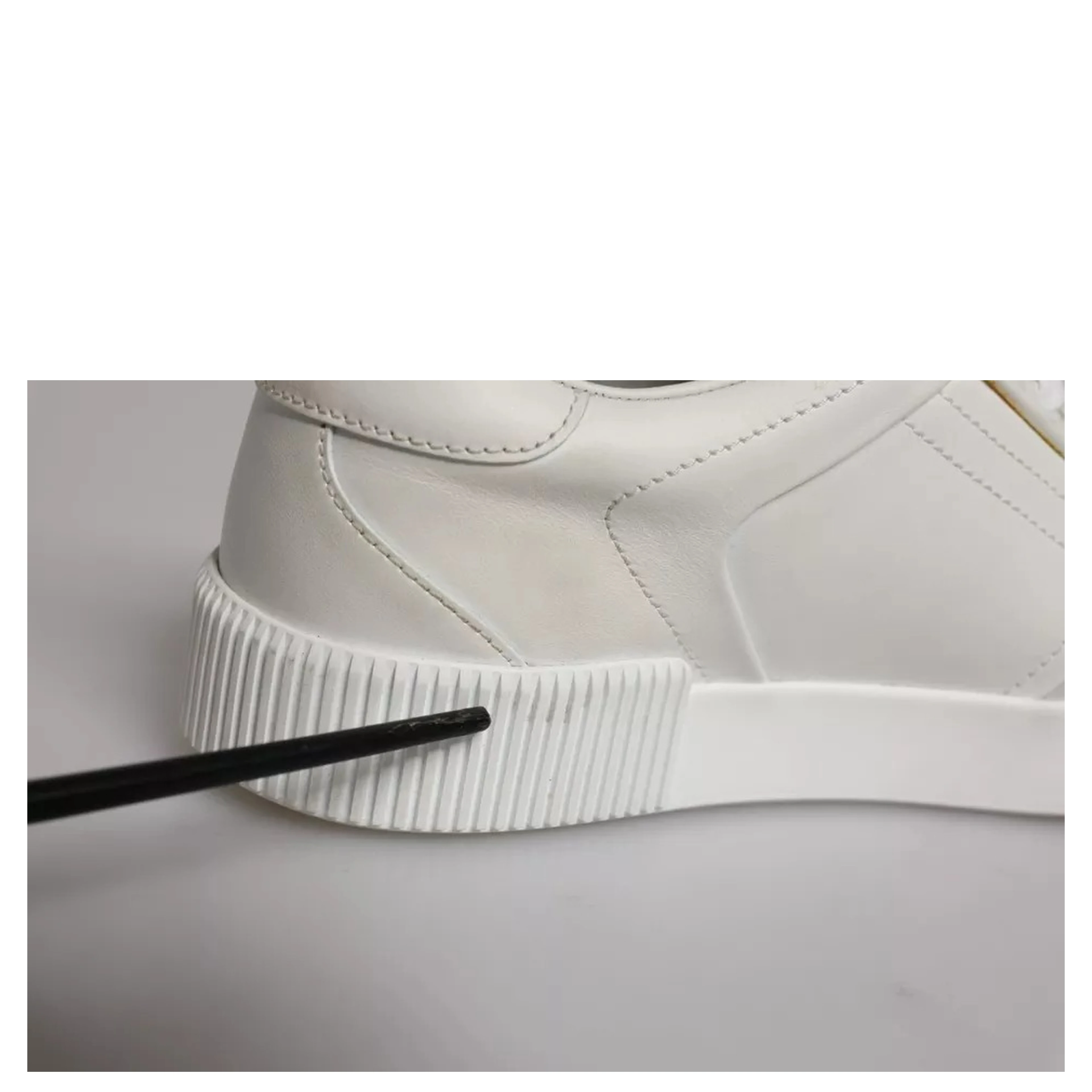 White Miami Leather Low Top Sneakers Shoes