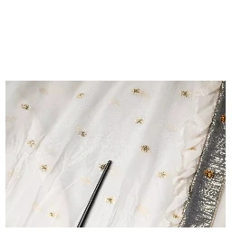 Off White Silk Blend Ascot Collar Blouse Top