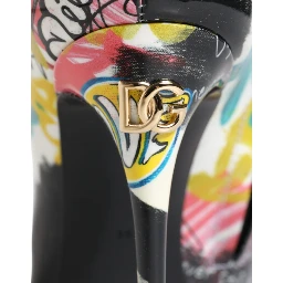 Multicolor Graffiti Keira Mid Calf Boots Shoes