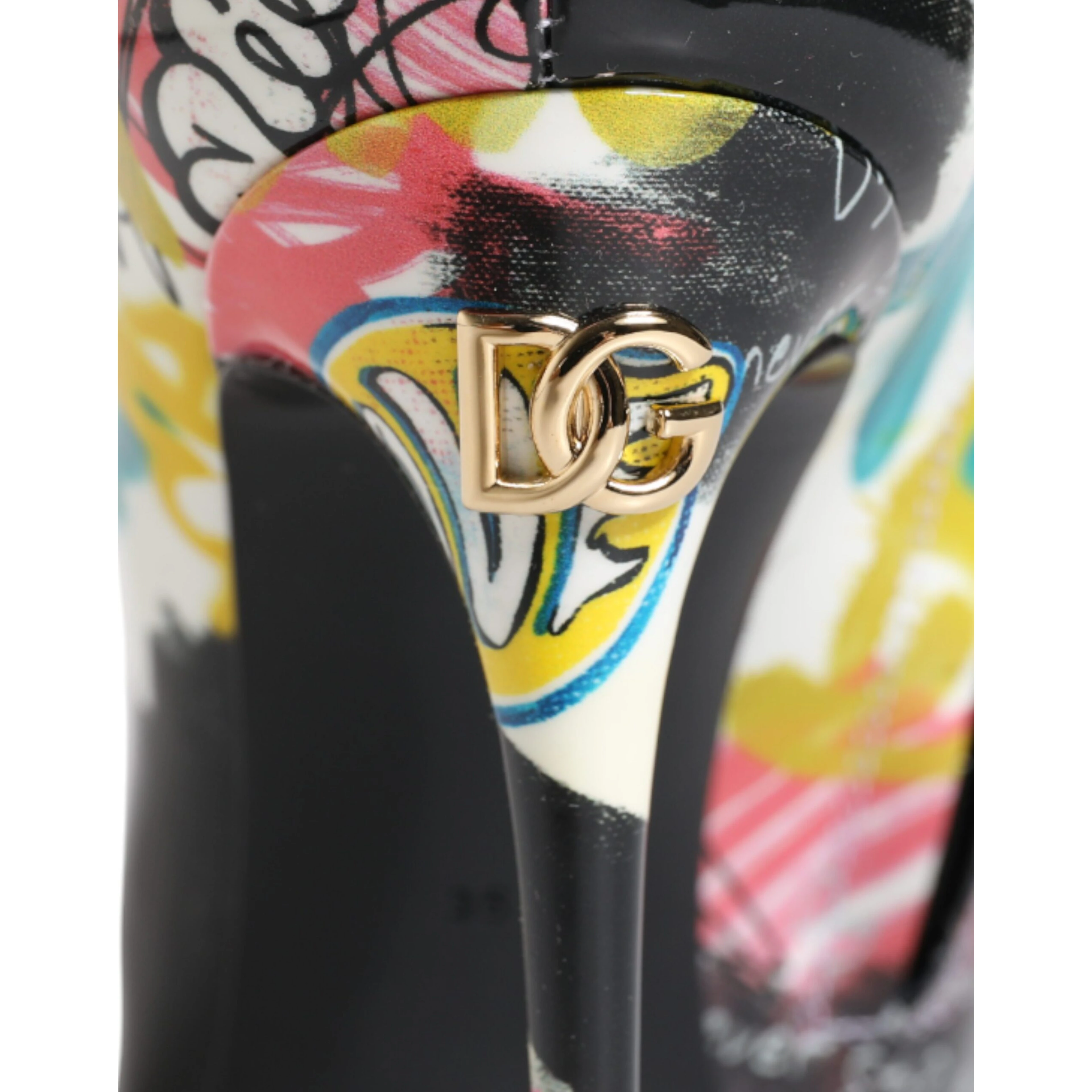 Multicolor Graffiti Keira Mid Calf Boots Shoes