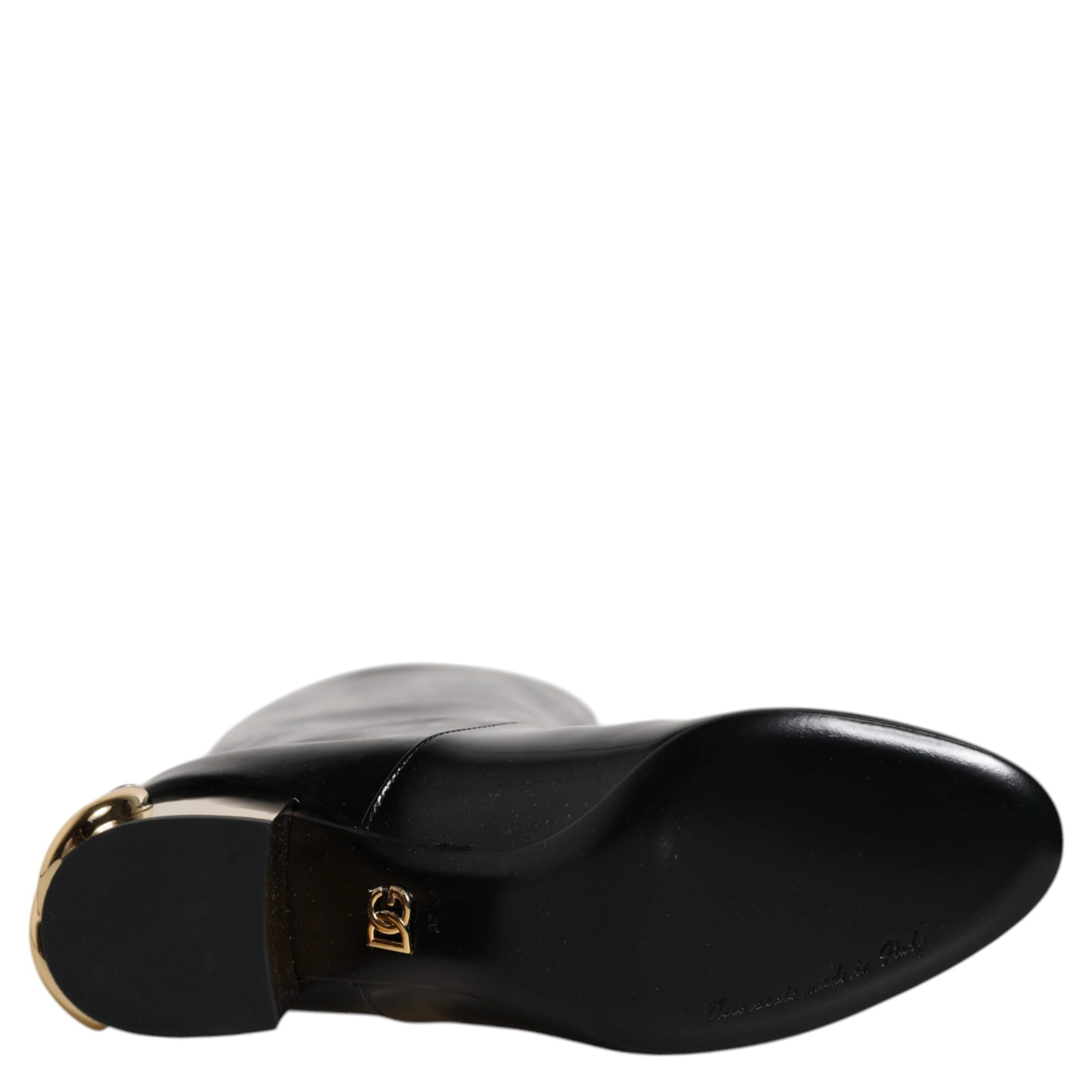 Black Patent Leather Vally High Boots Shoes