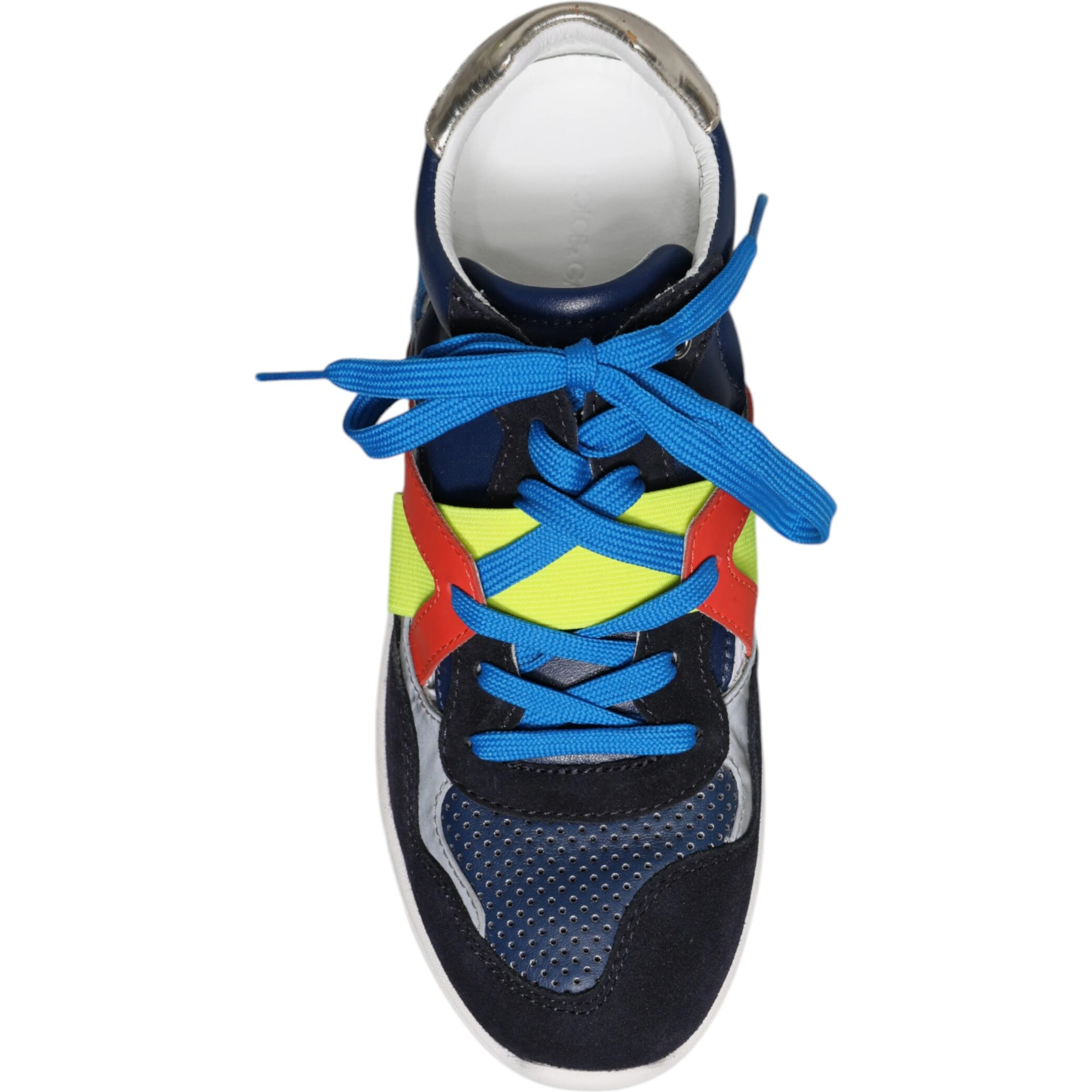 Multicolor Leather Suede Low Top Sneakers Shoes
