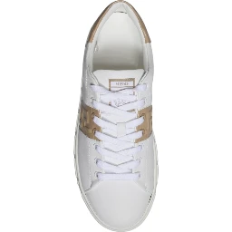 White Brown Greca Print TPU Low Top Men Sneakers Shoes
