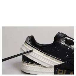 Black White Portofino Low Top Sneakers Shoes
